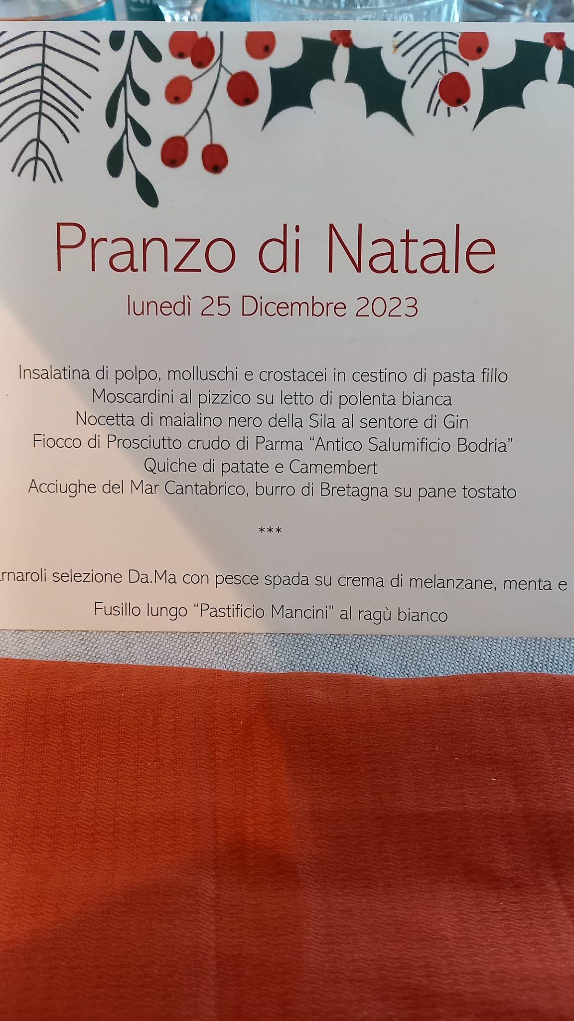 Menu di Ristorante Plinio 