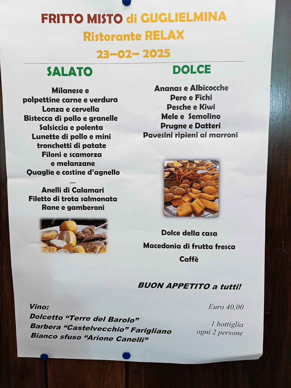 Menu di Relax 