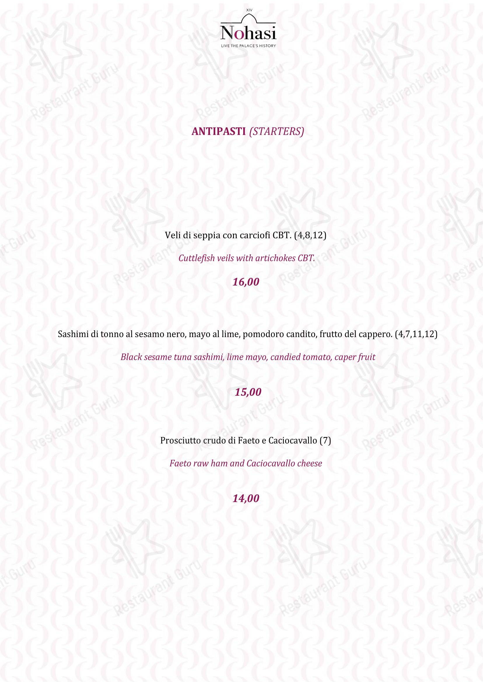 Ristorante Signoria dans Noha - Menu bar