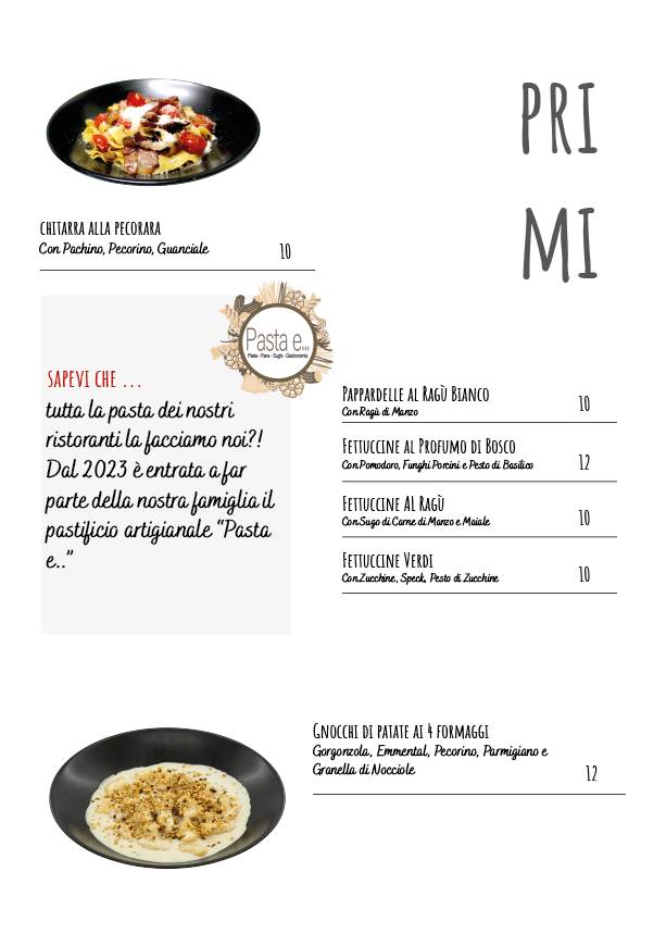 Menu di Ristorante Spapizar 