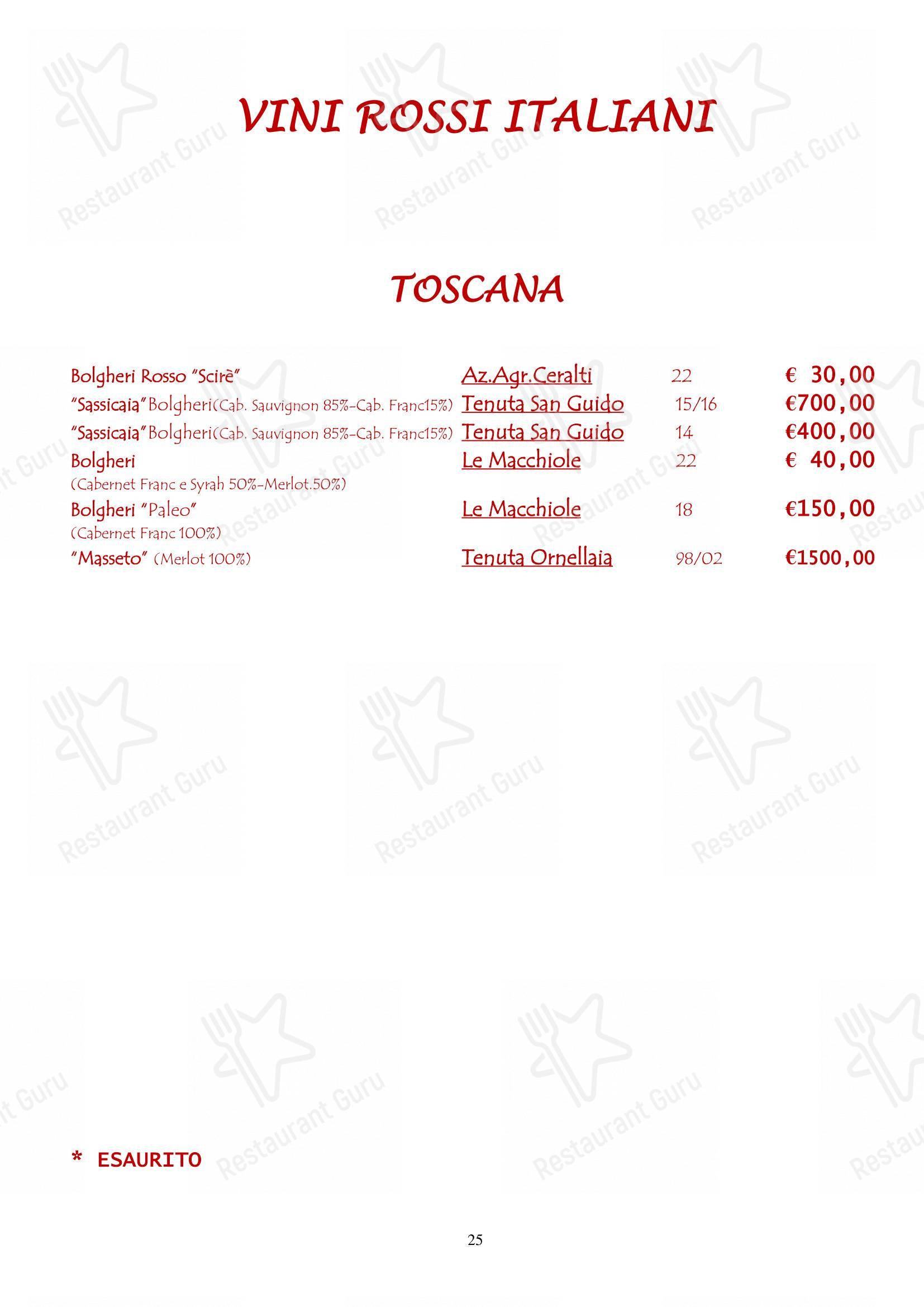 菜单 per Ristorante da Miro ristorante
