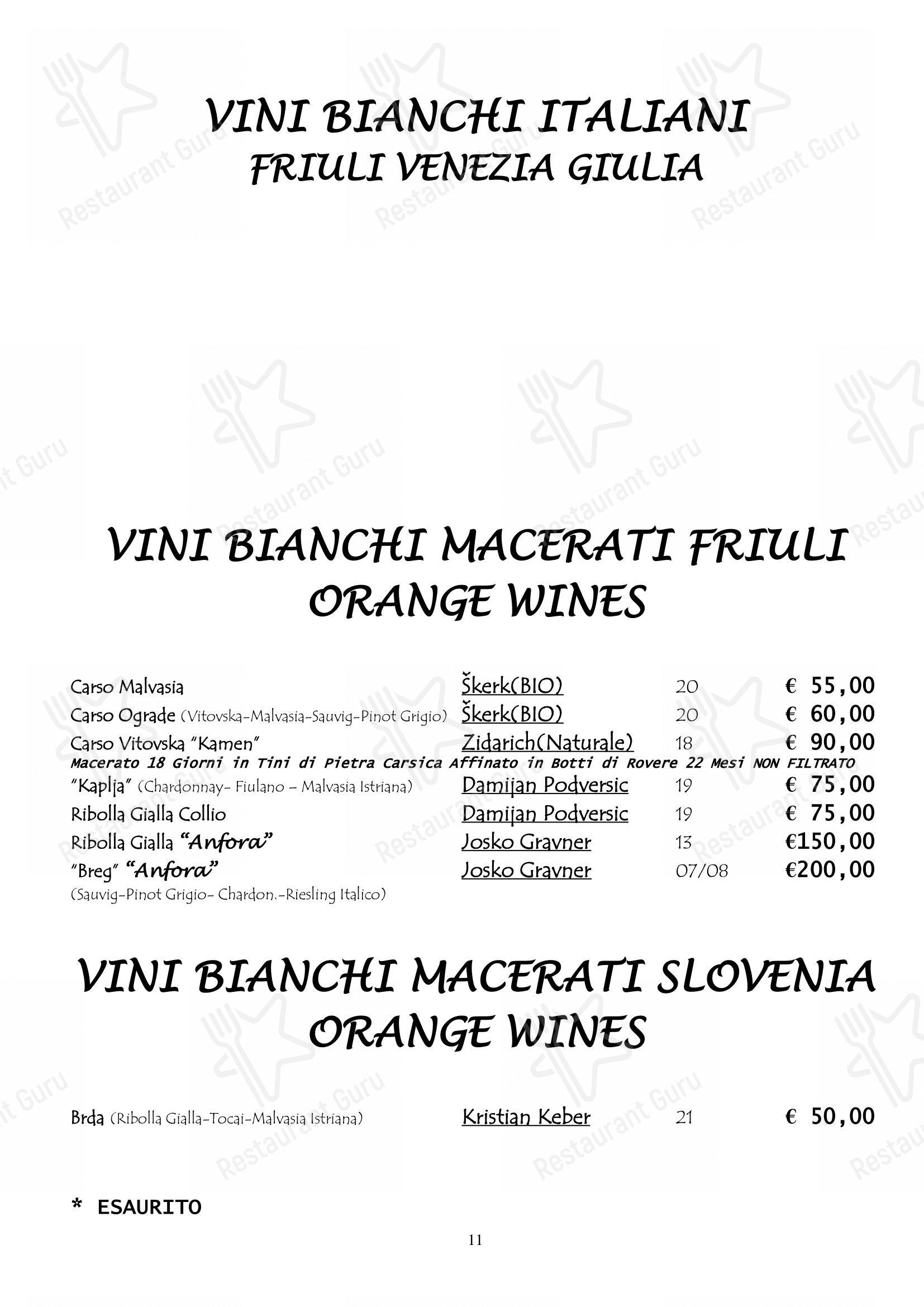 菜单 per Ristorante da Miro ristorante