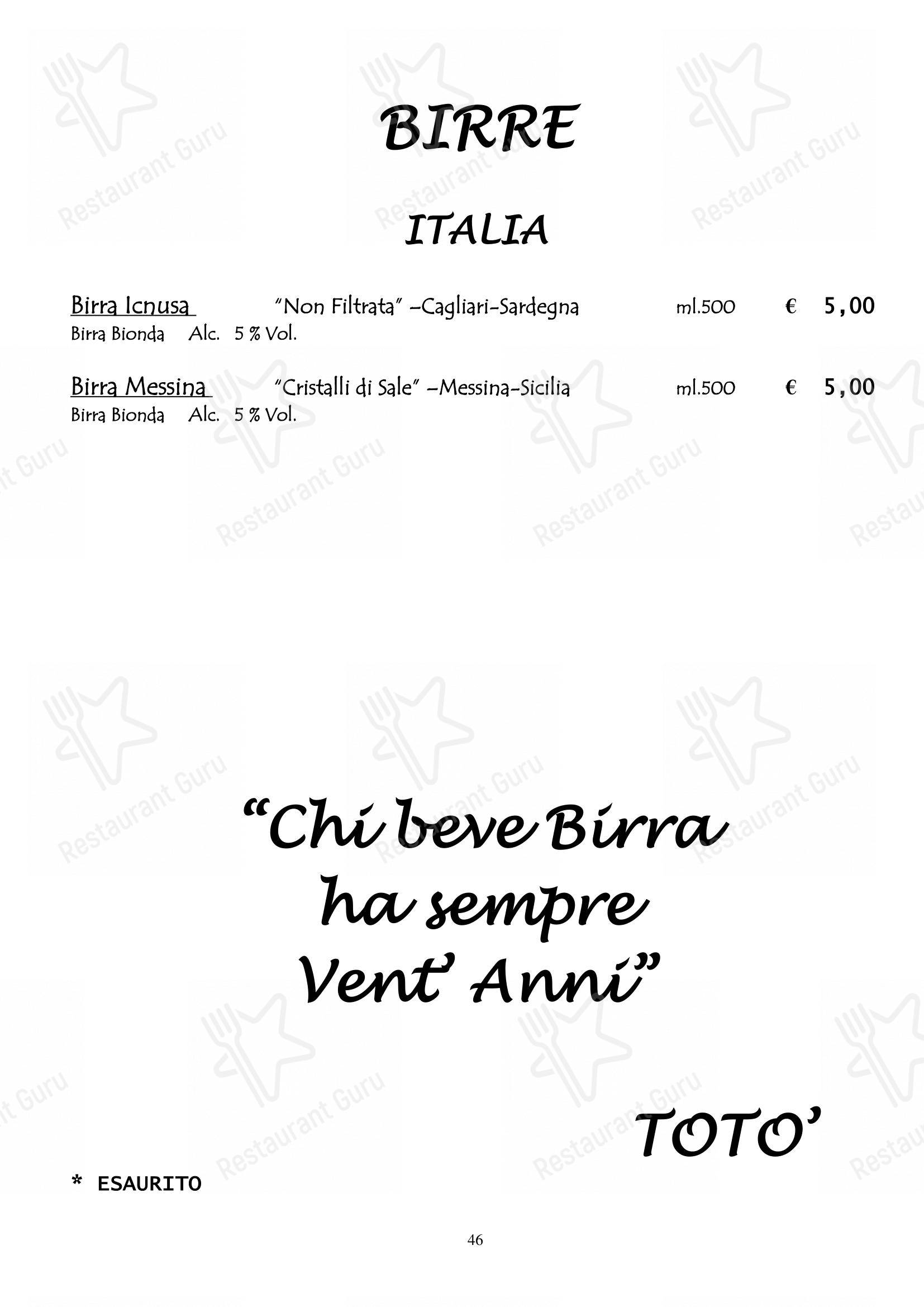 菜单 per Ristorante da Miro ristorante
