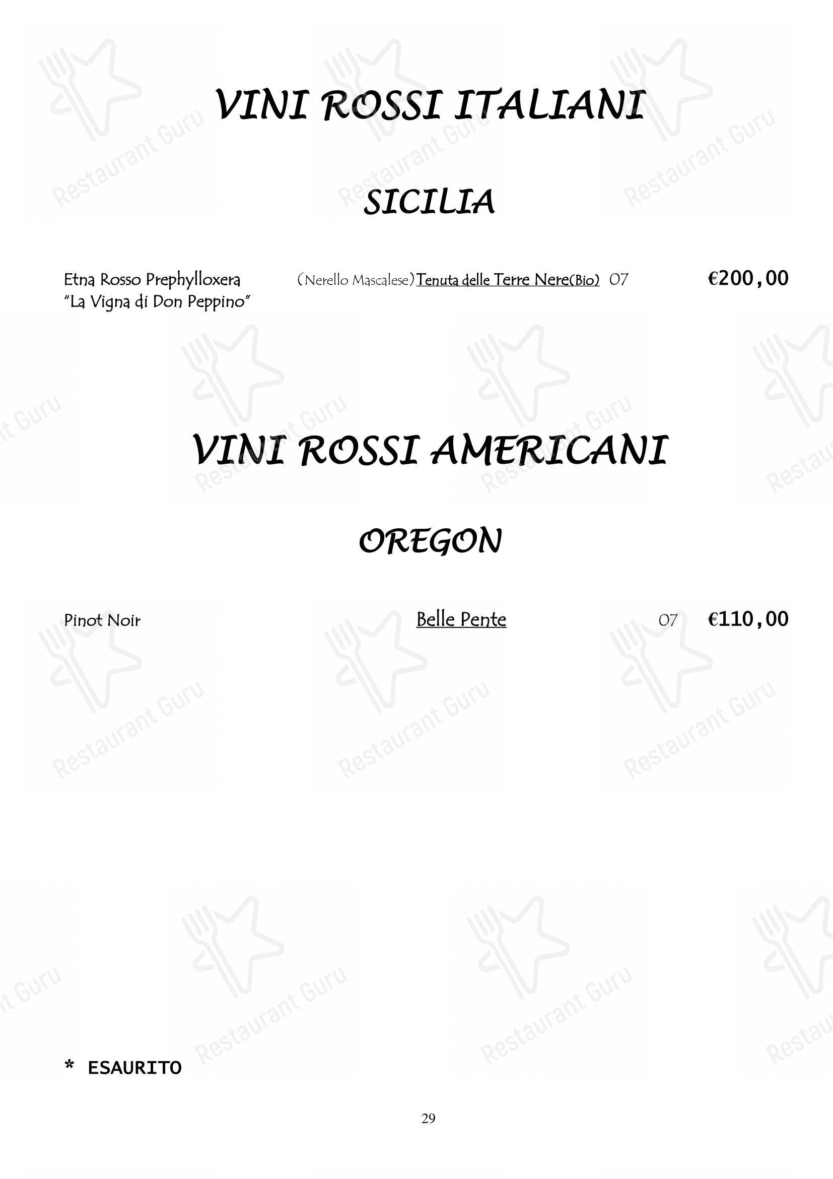 菜单 per Ristorante da Miro ristorante
