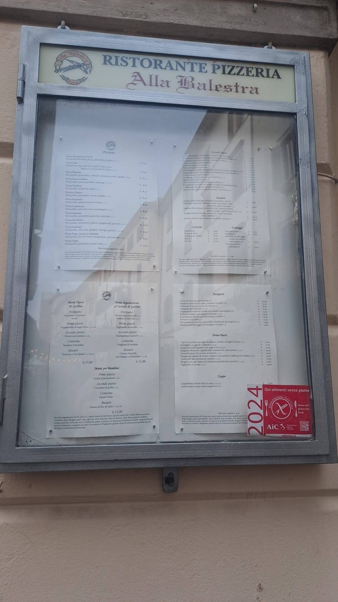 Menu di Ristorante alla Balestra 