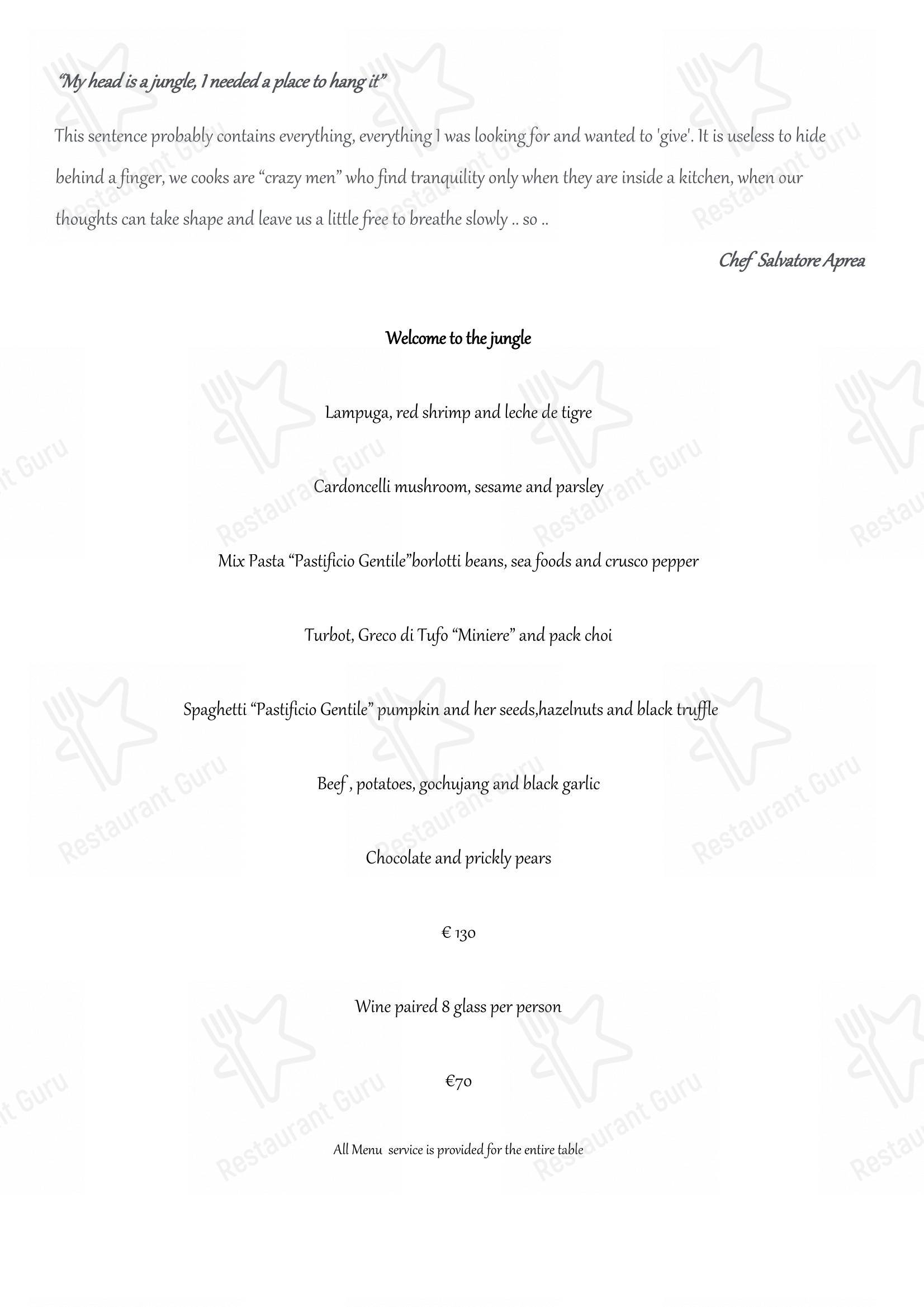 Menu per da tonino pizzeria