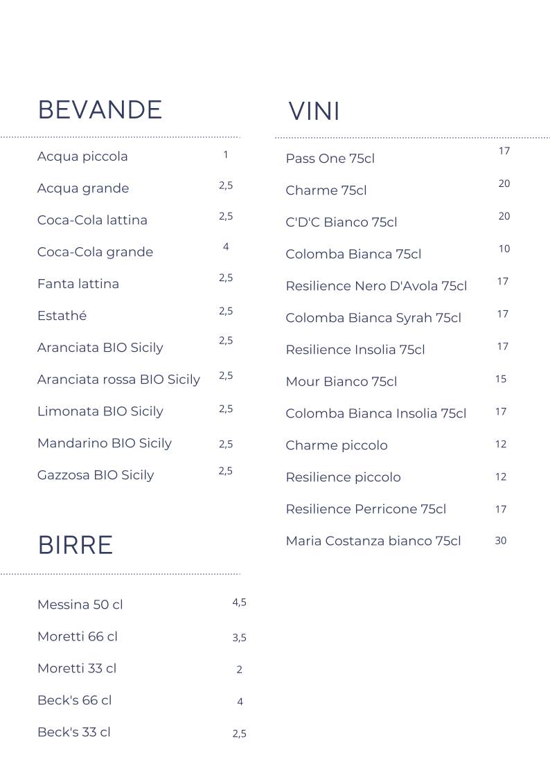 Menu di Ristorante e Pizzeria Pizzi cotti 
