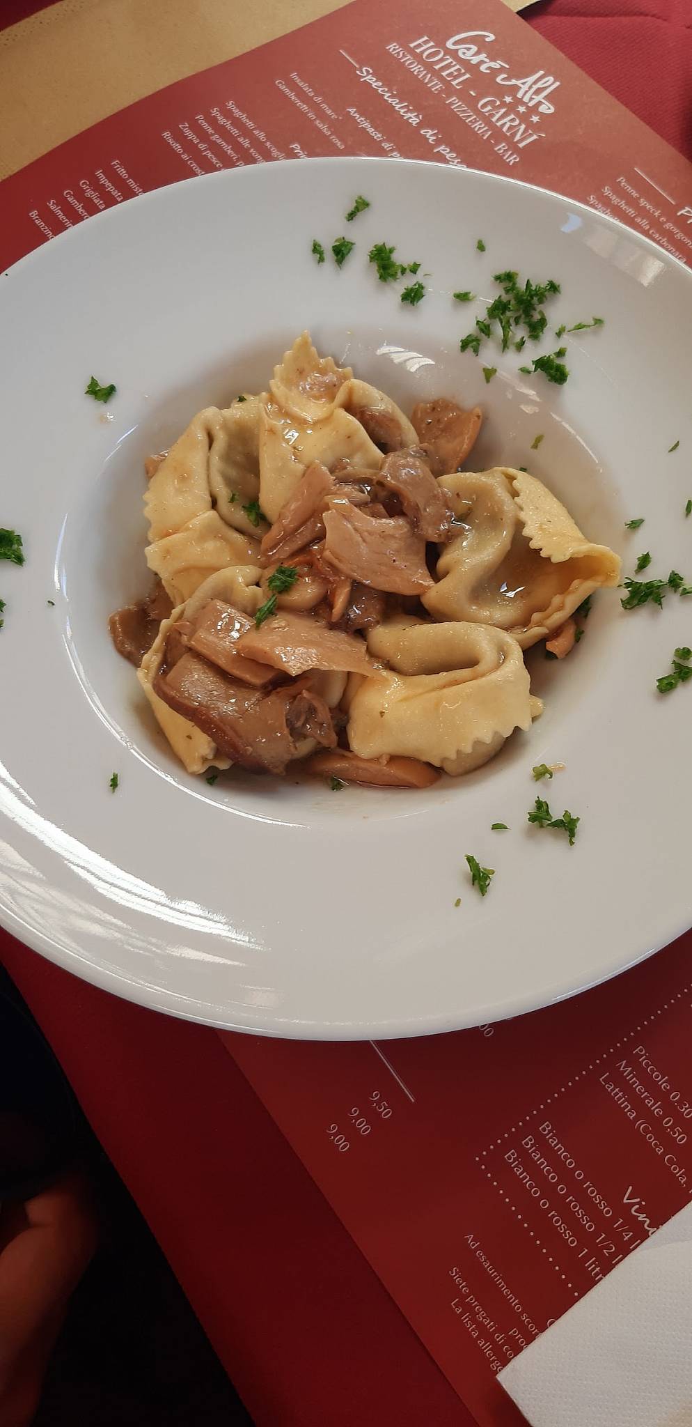Menu di Carè Alto 