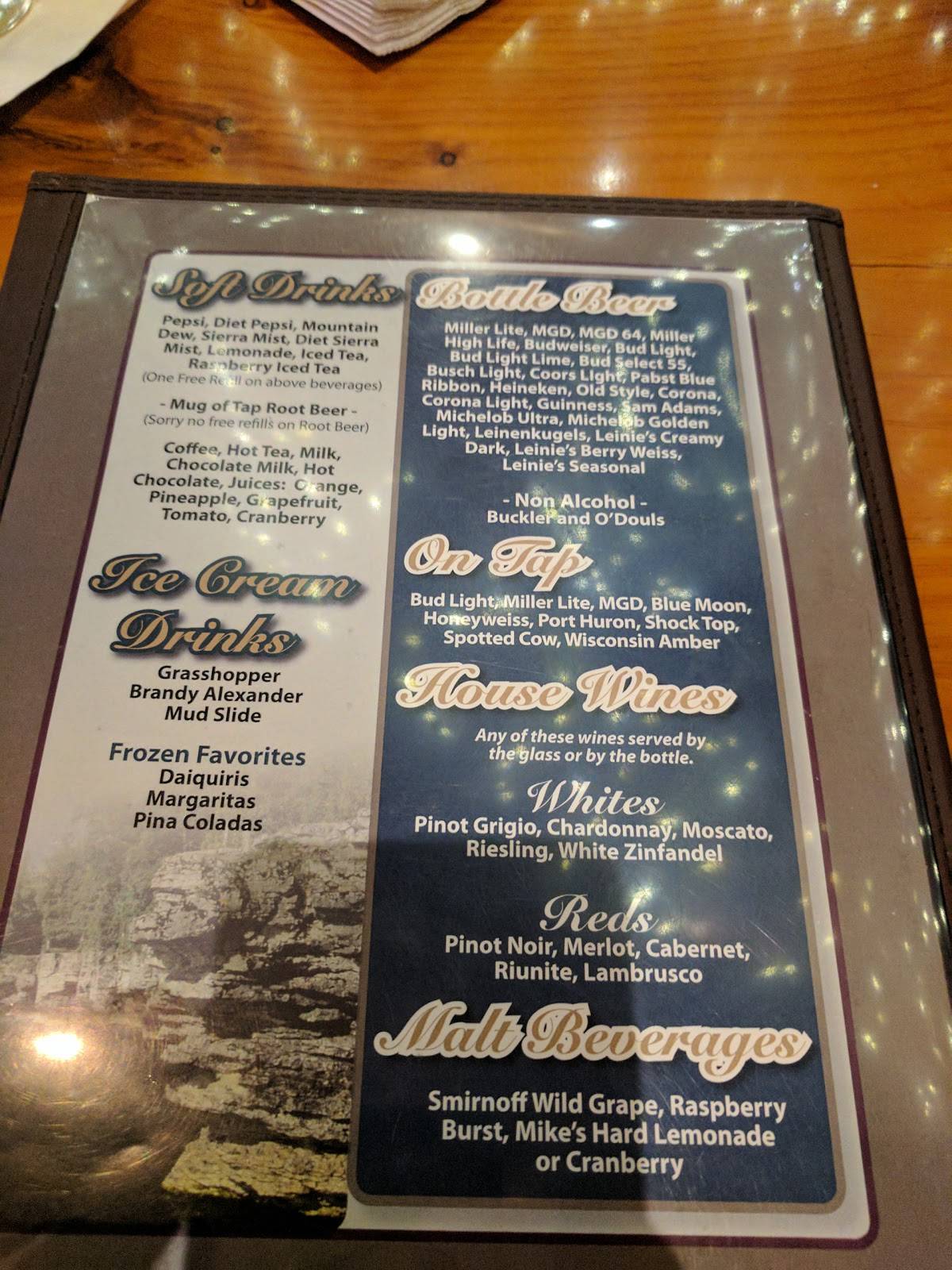 Menu at River's Edge Pub & Grub, Wisconsin Dells, 30 Co Rd A