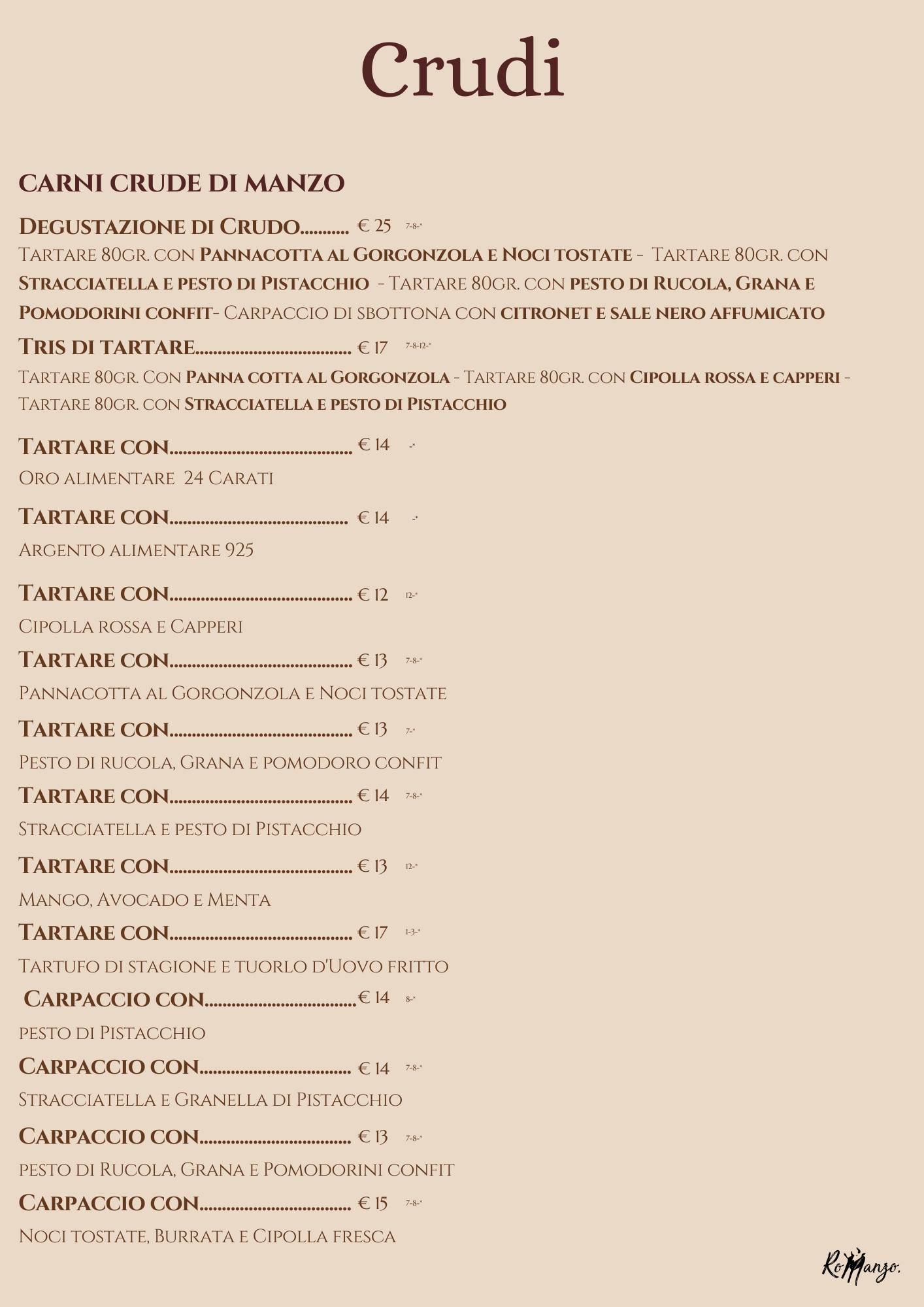 Menu di RoManzolivorno 