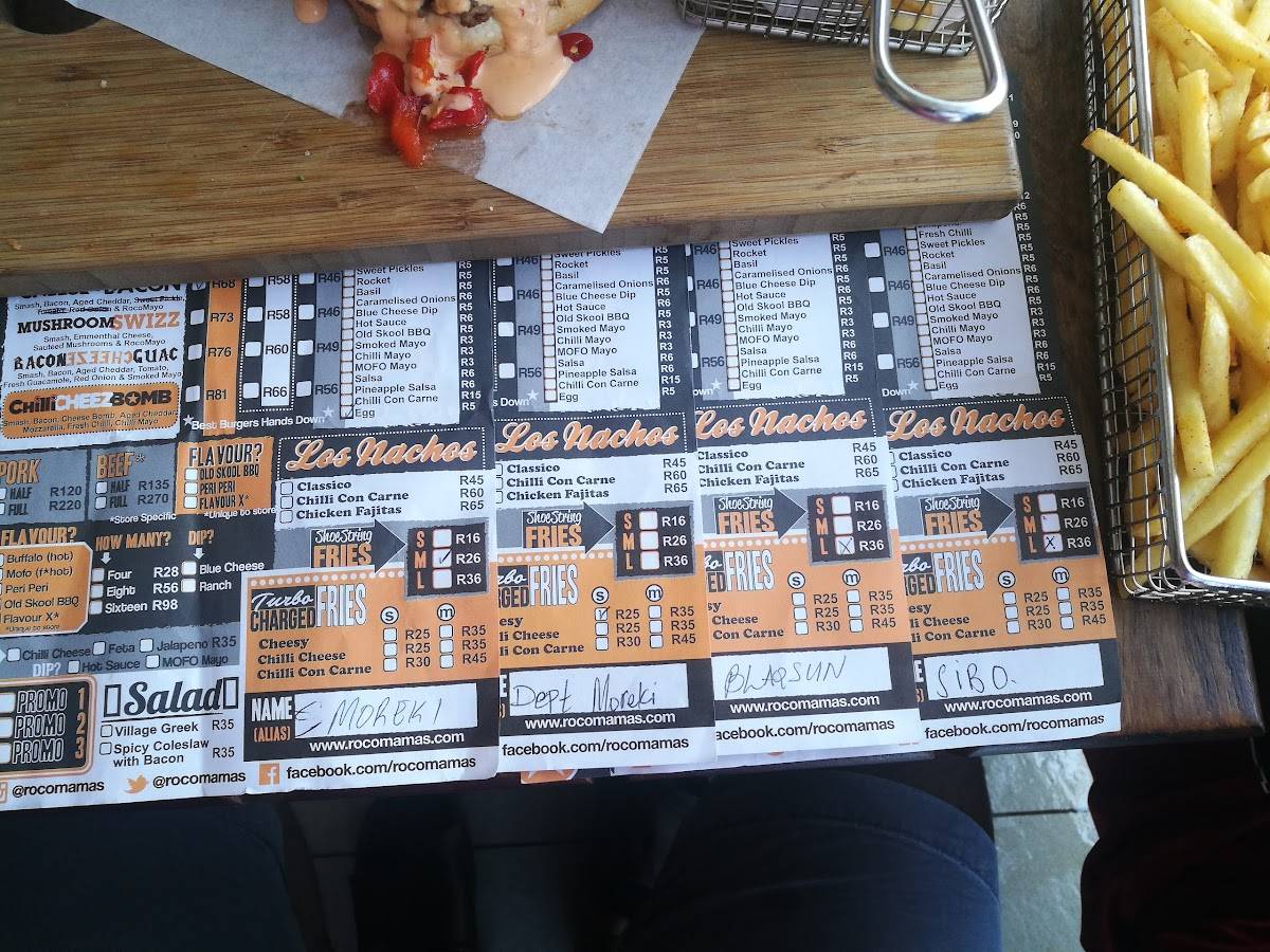Menu at Beacon Bay Crossing restaurant, East London