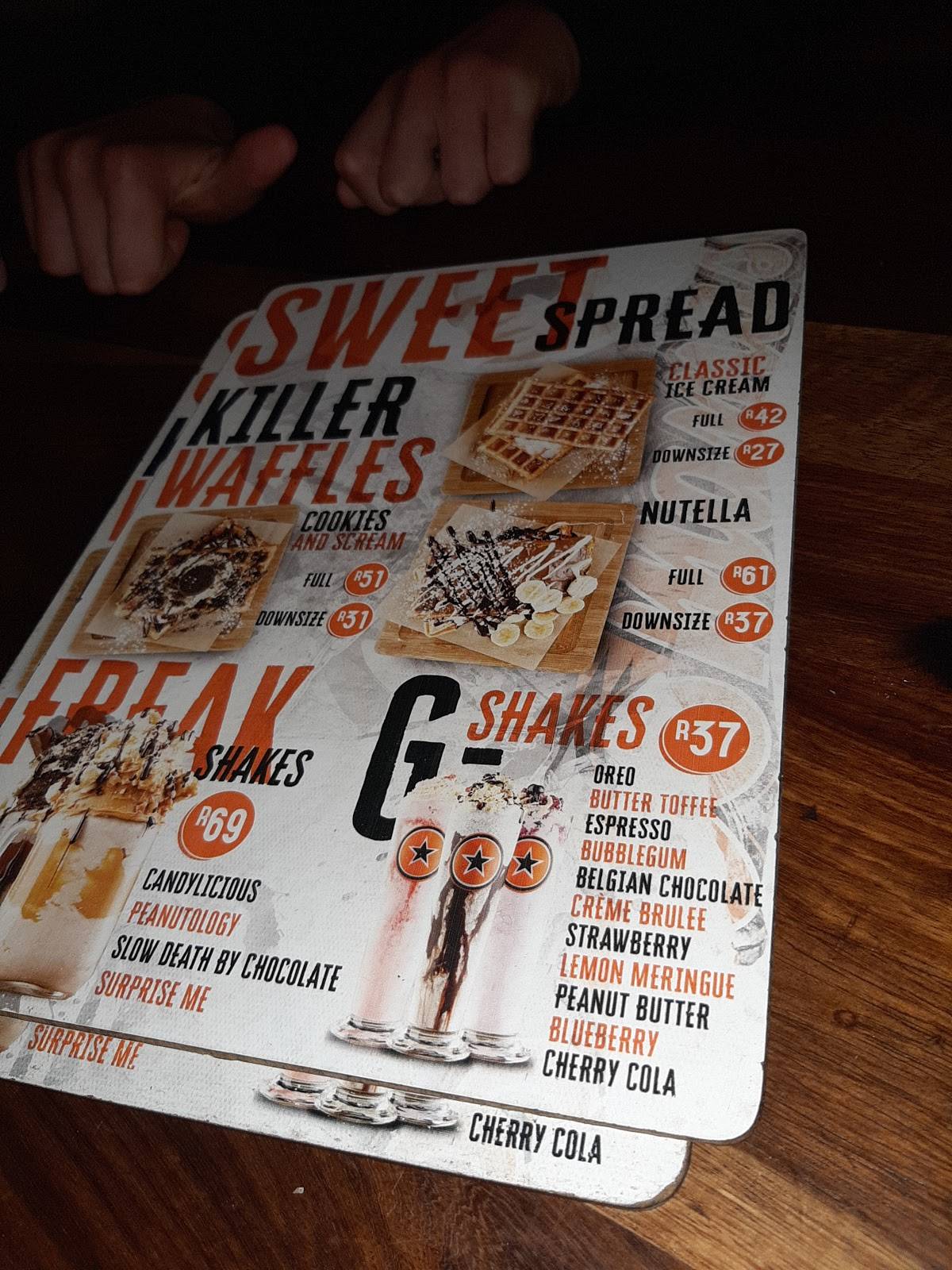Menu at Beacon Bay Crossing restaurant, East London