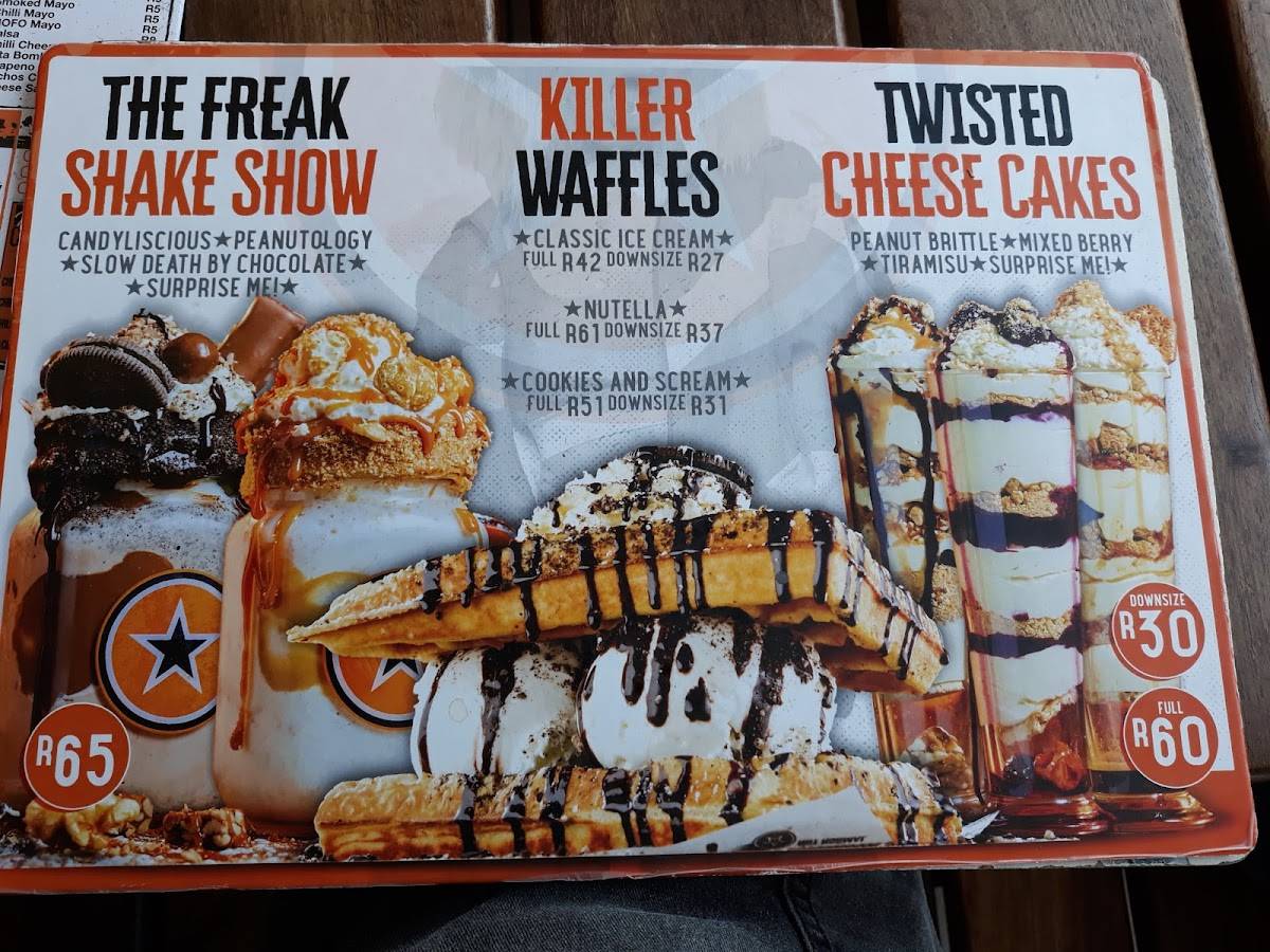 Menu at Beacon Bay Crossing restaurant, East London