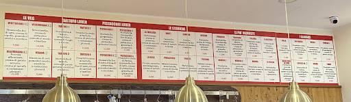 Menu di All'Antico Vinaio 