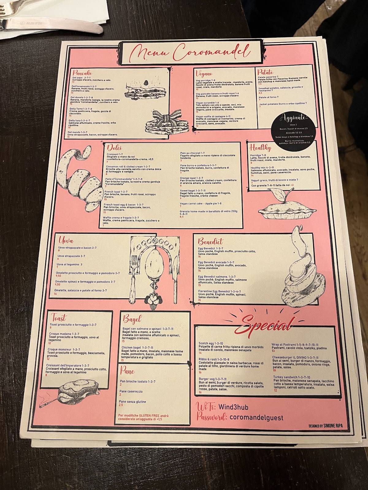 Menu di Coromandel 