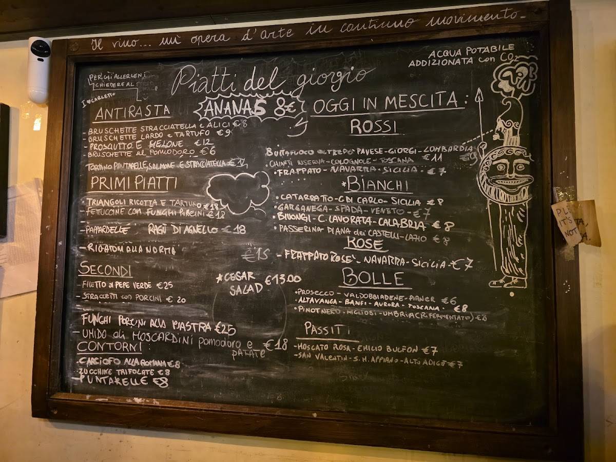 Menu di Giulio, Passami l'Olio - Osteria Storica a Roma 