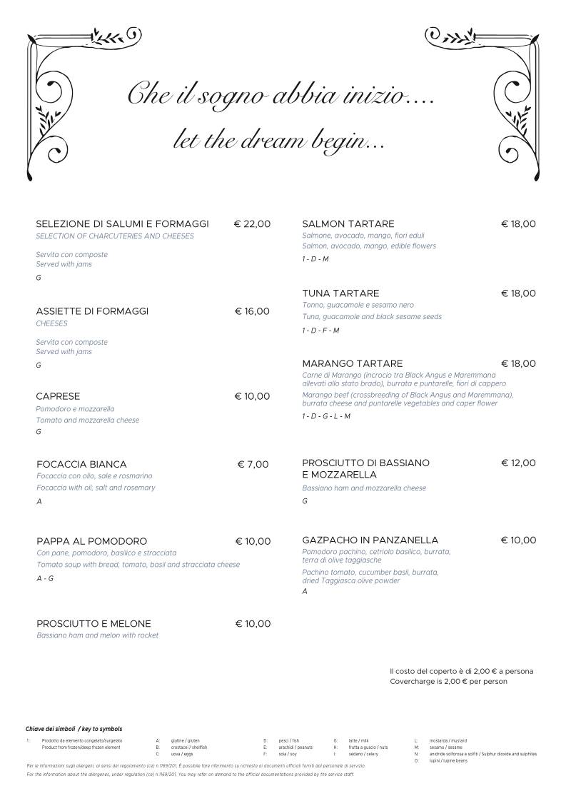 Menu di Guenda 