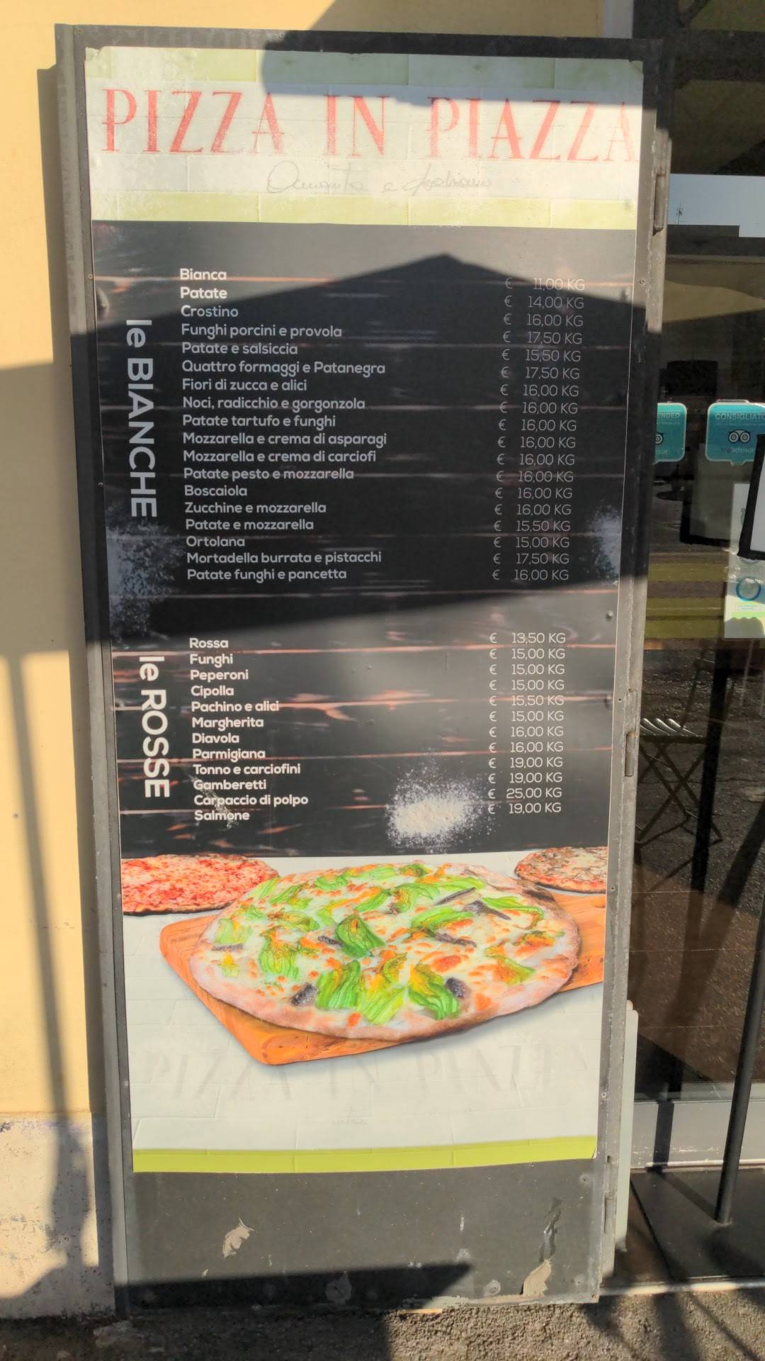 Menu di Pizza in Piazza 