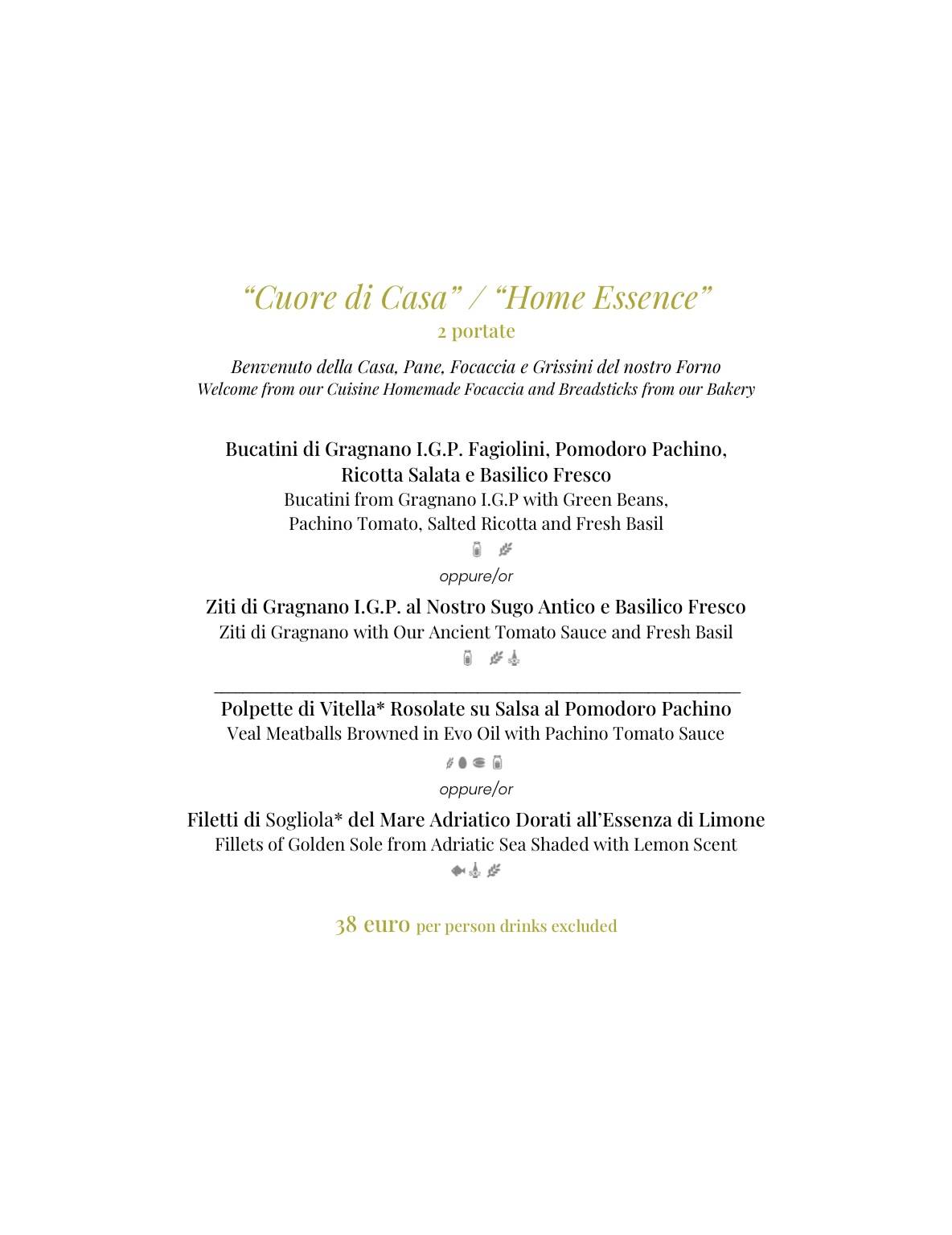 Menu di Ristorante Terrazza Caravita 