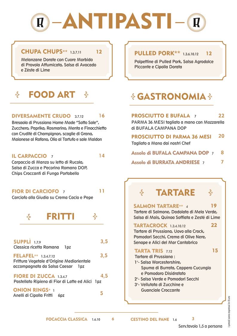 Menu di Rosso Ristorante 