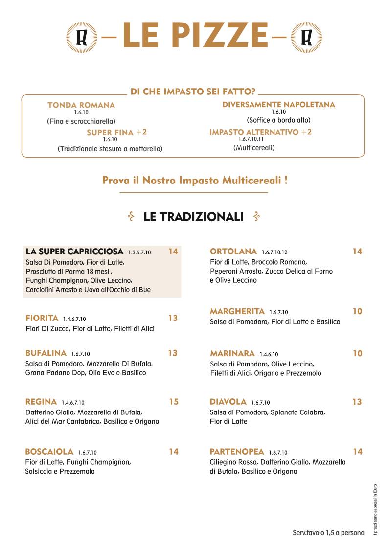Menu di Rosso Ristorante 