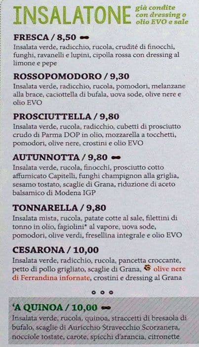 Menu di Rossopomodoro Largo La Foppa 