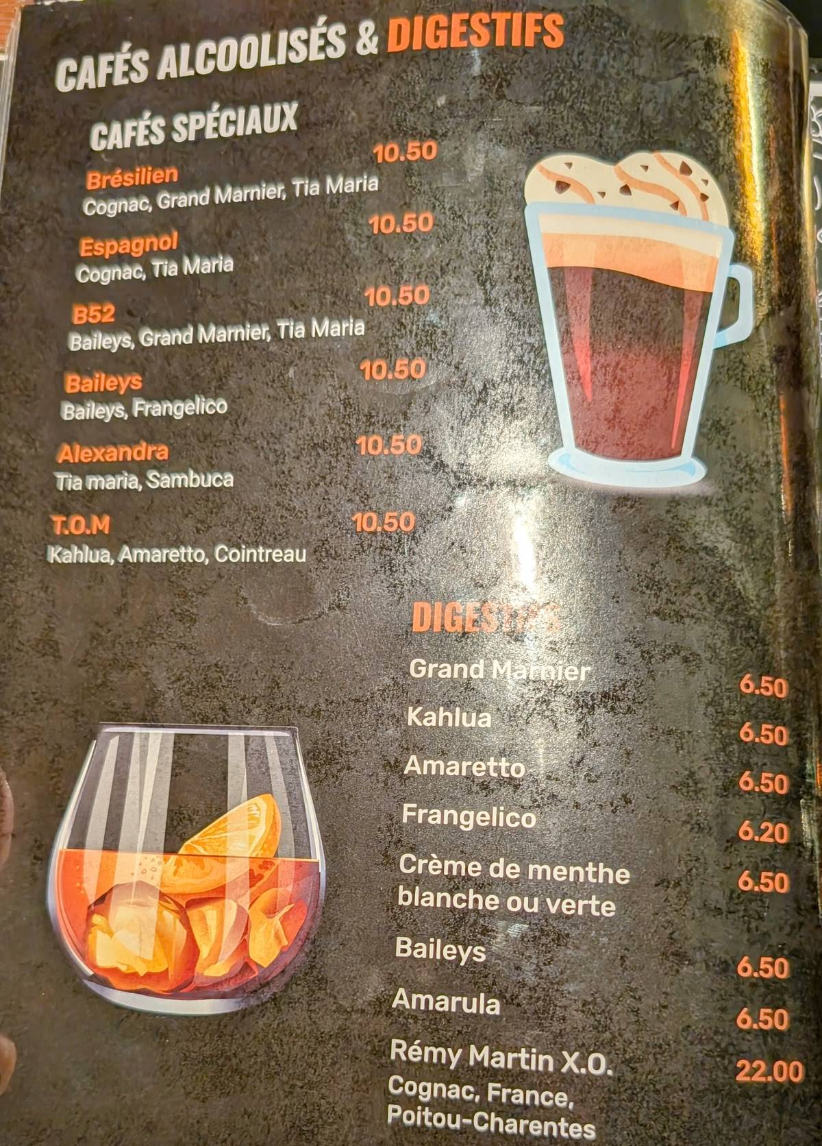 Menu de Moulin Noir