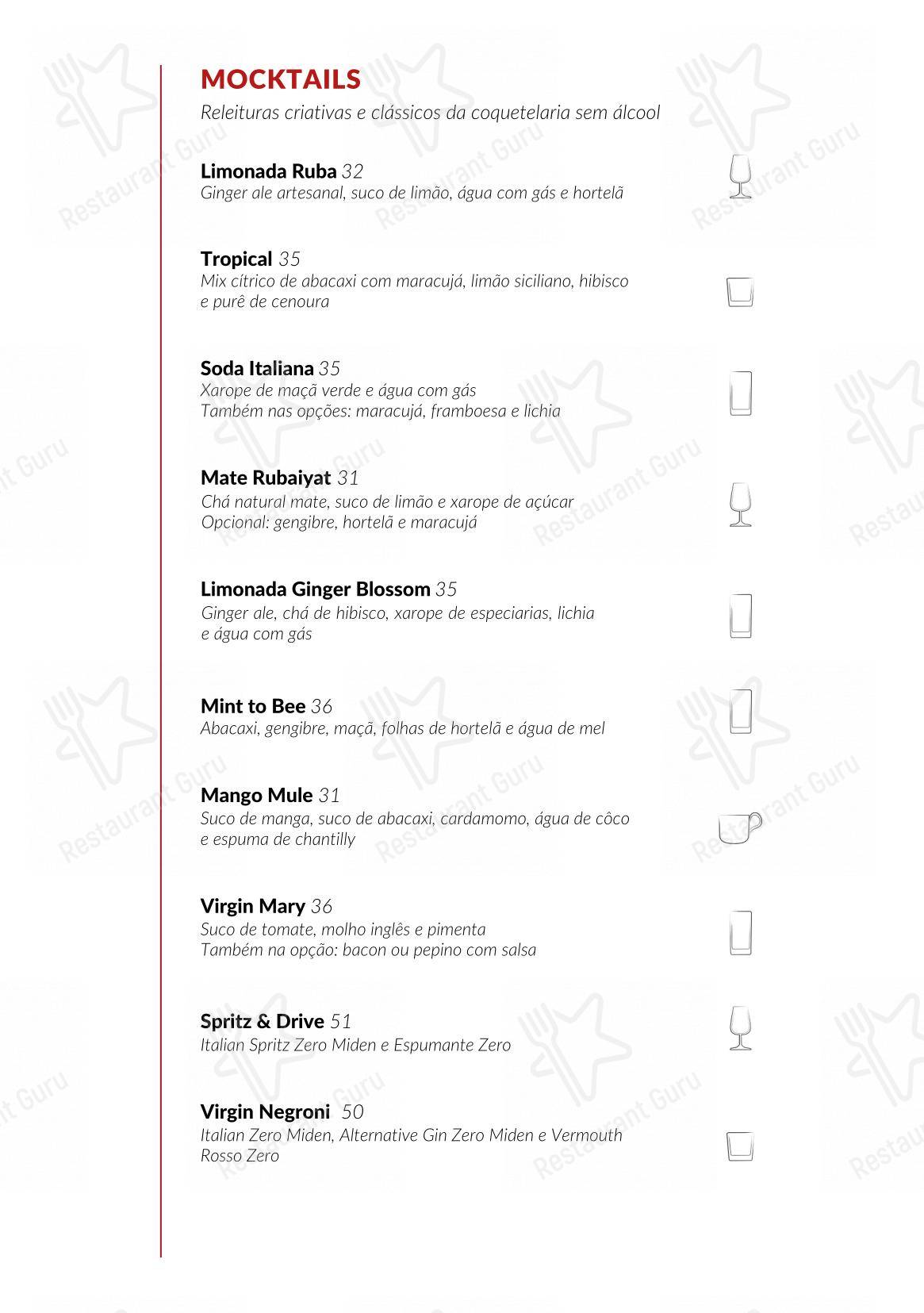 Rubaiyat Brasília em Brasília - Menu bar