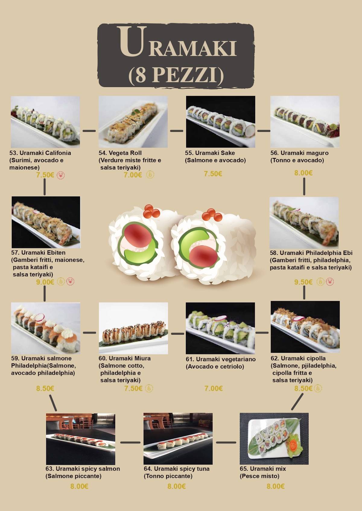 Menu di Rui Sushi 