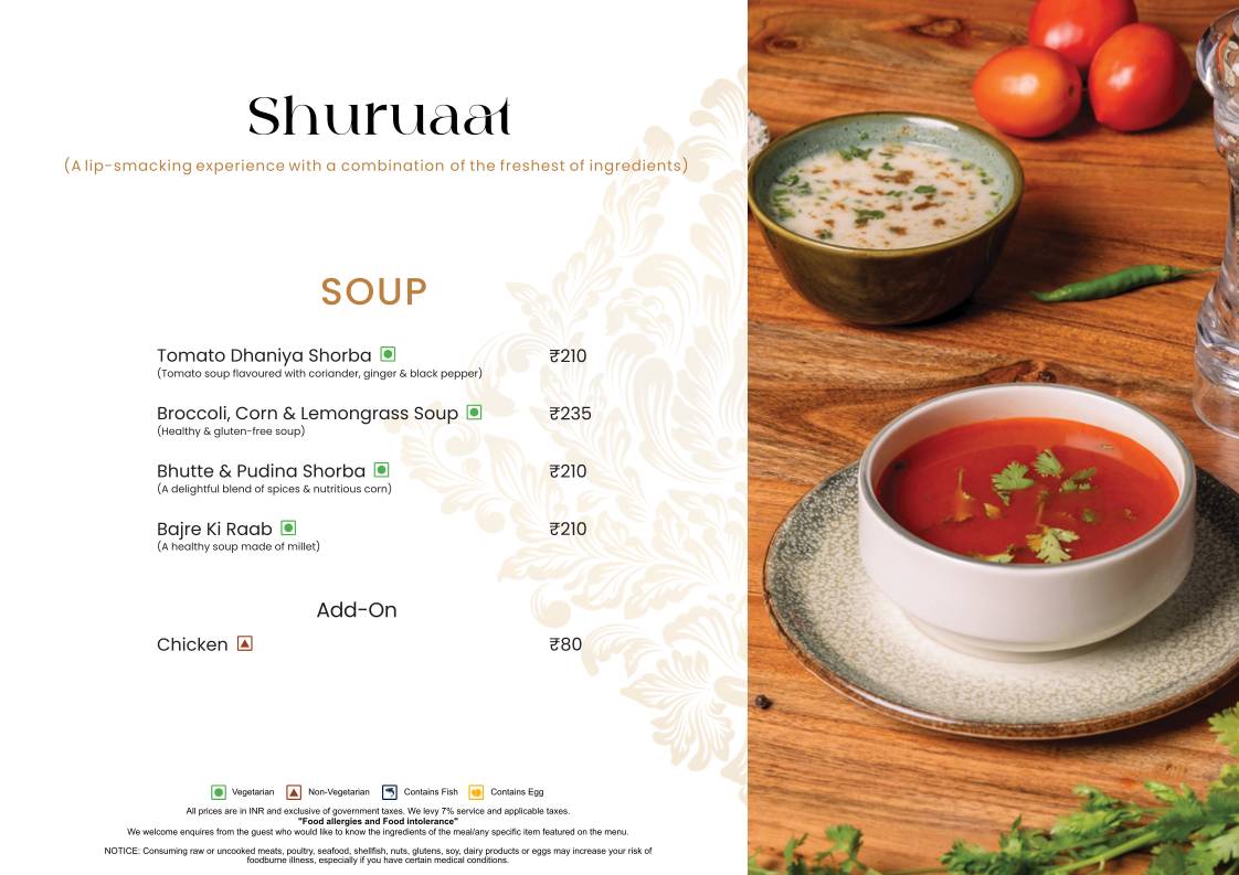 Rustic - Inspired Kitchen menu