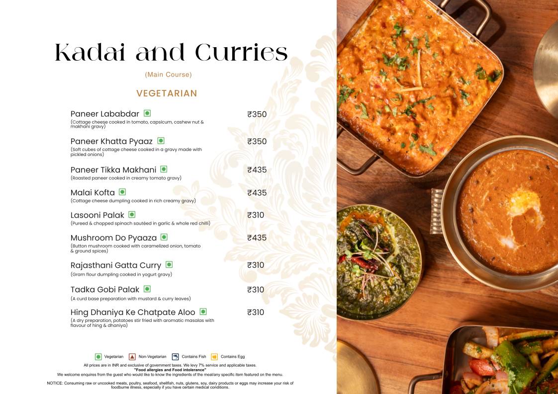 Rustic - Inspired Kitchen menu