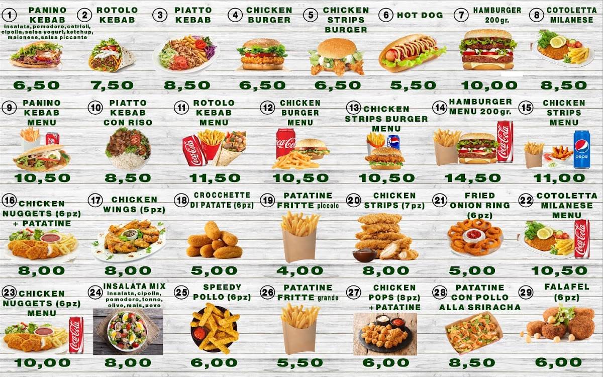 Menu di Strambalato Kebab & Pizza 