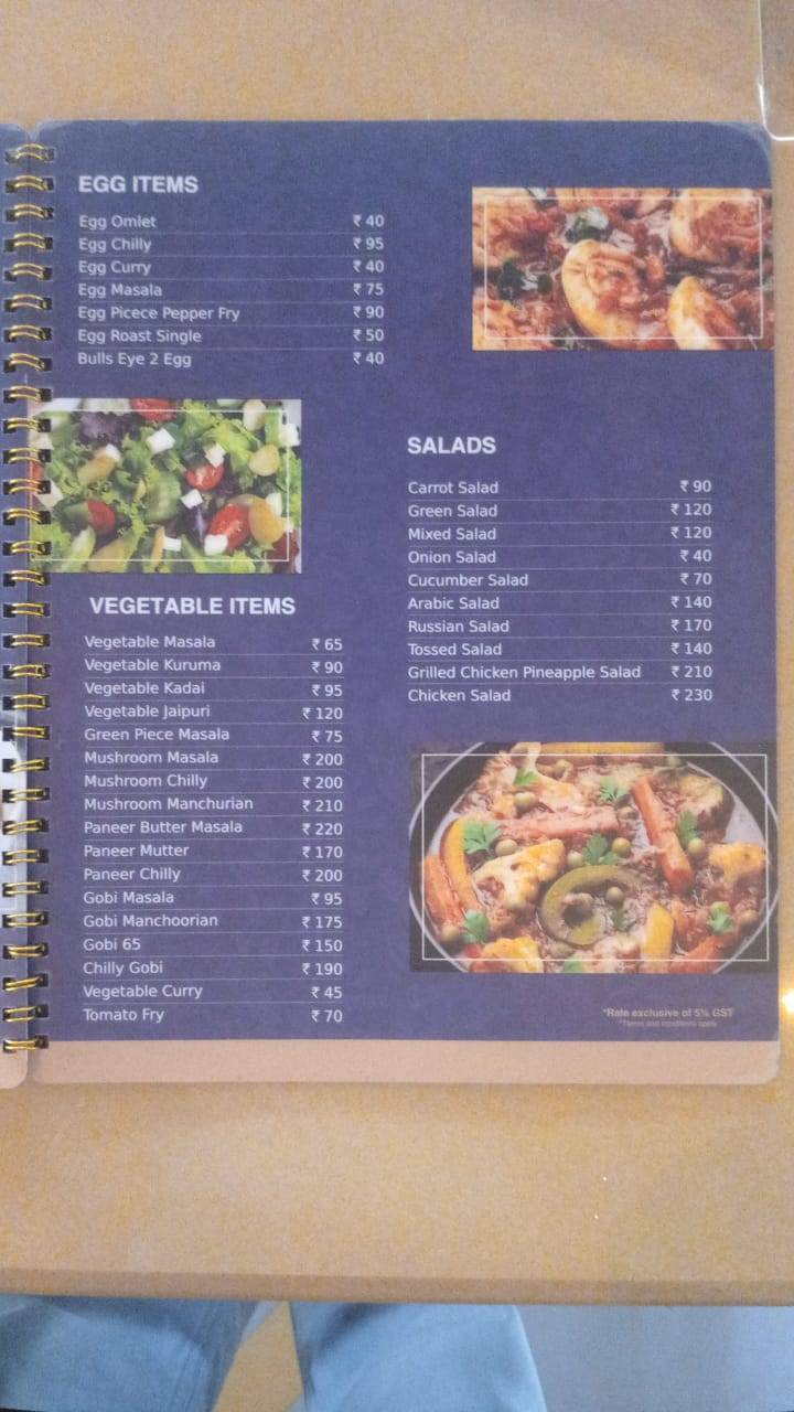 Sabka Restaurant menu