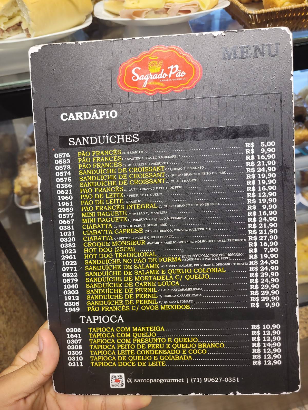 Santo Pão cardápio