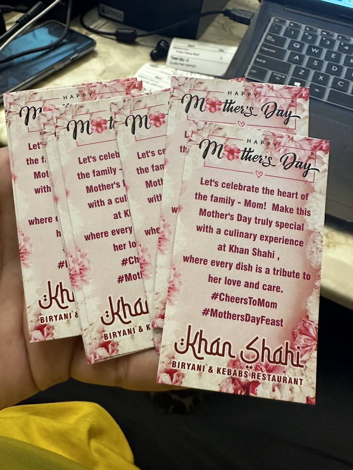 Khan Shahi Biryani & Kebabs menu