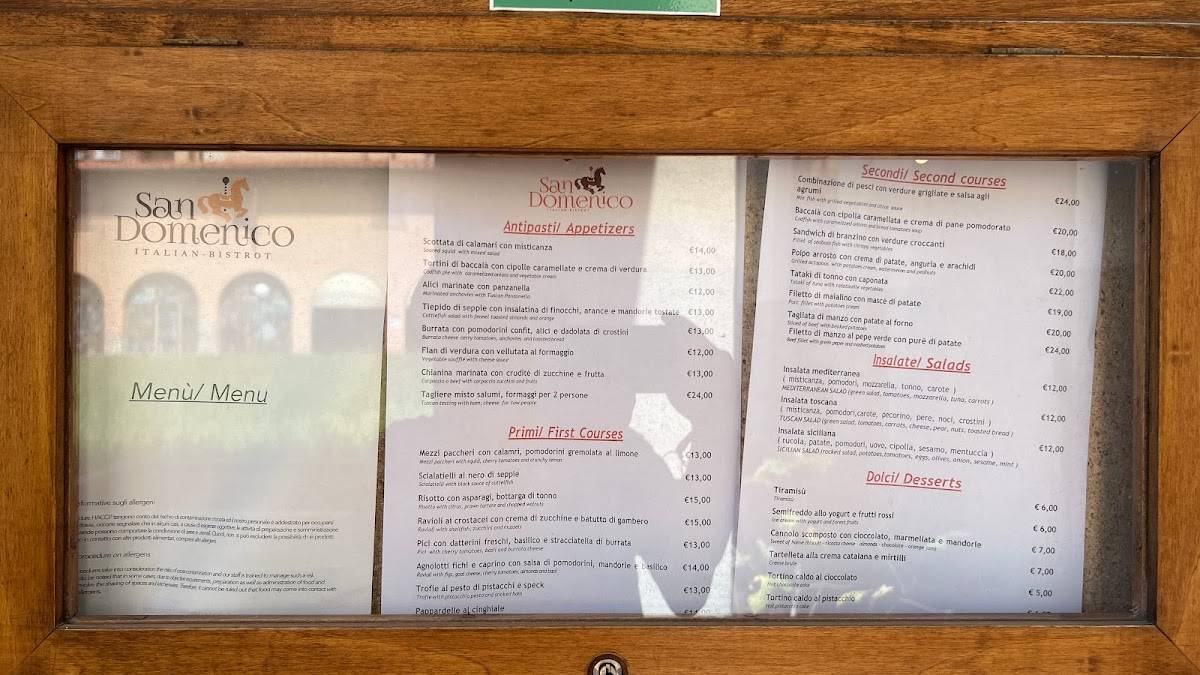 Menu di San Domenico Italian Bistrot 