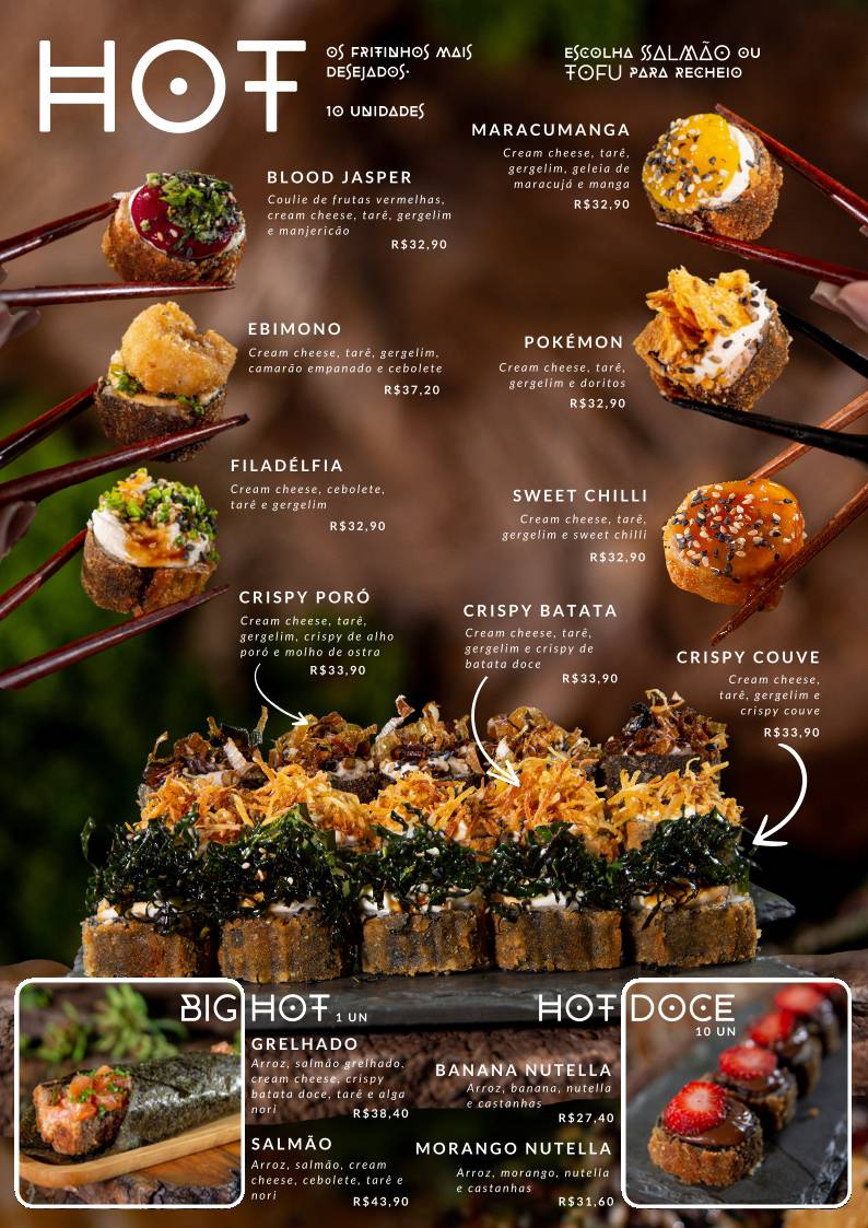 Costa da Luz Sushi Lounge cardápio