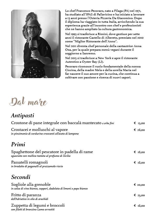 Carta de L' Arcangelo I Cucina e Pizza