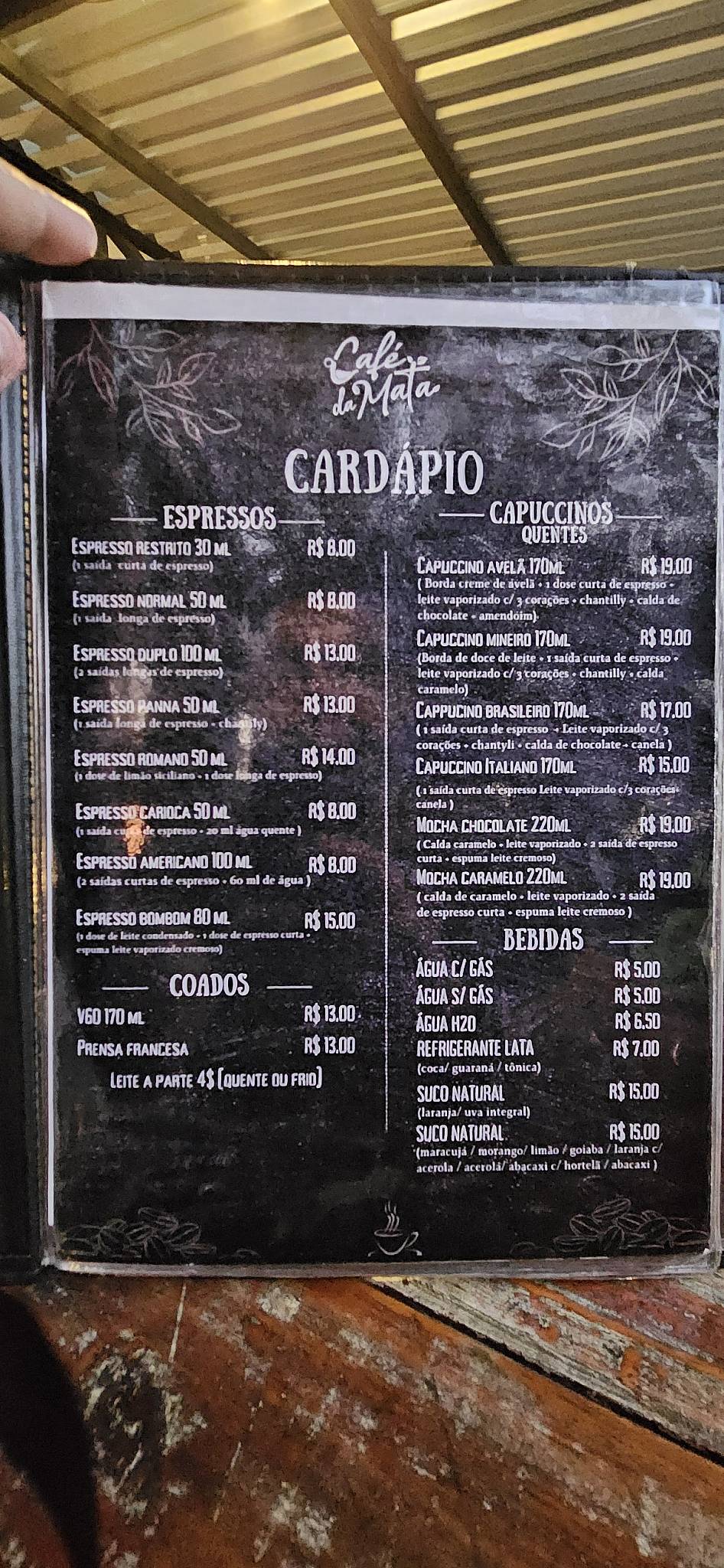 Café Da Mata Sjc cardápio