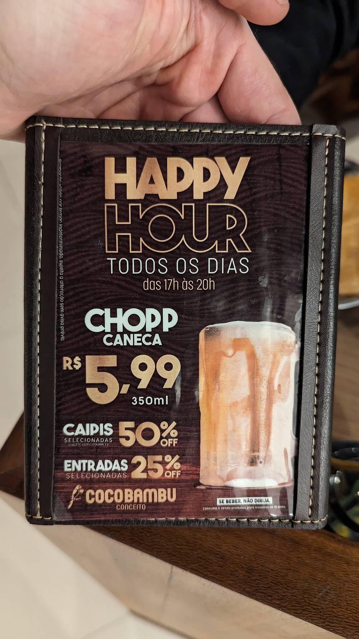 Coco Bambu Conceito Vila Olímpia cardápio