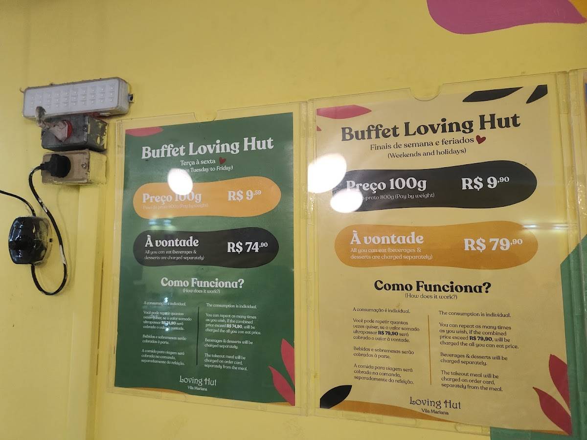 Loving Hut Sâo Paulo cardápio
