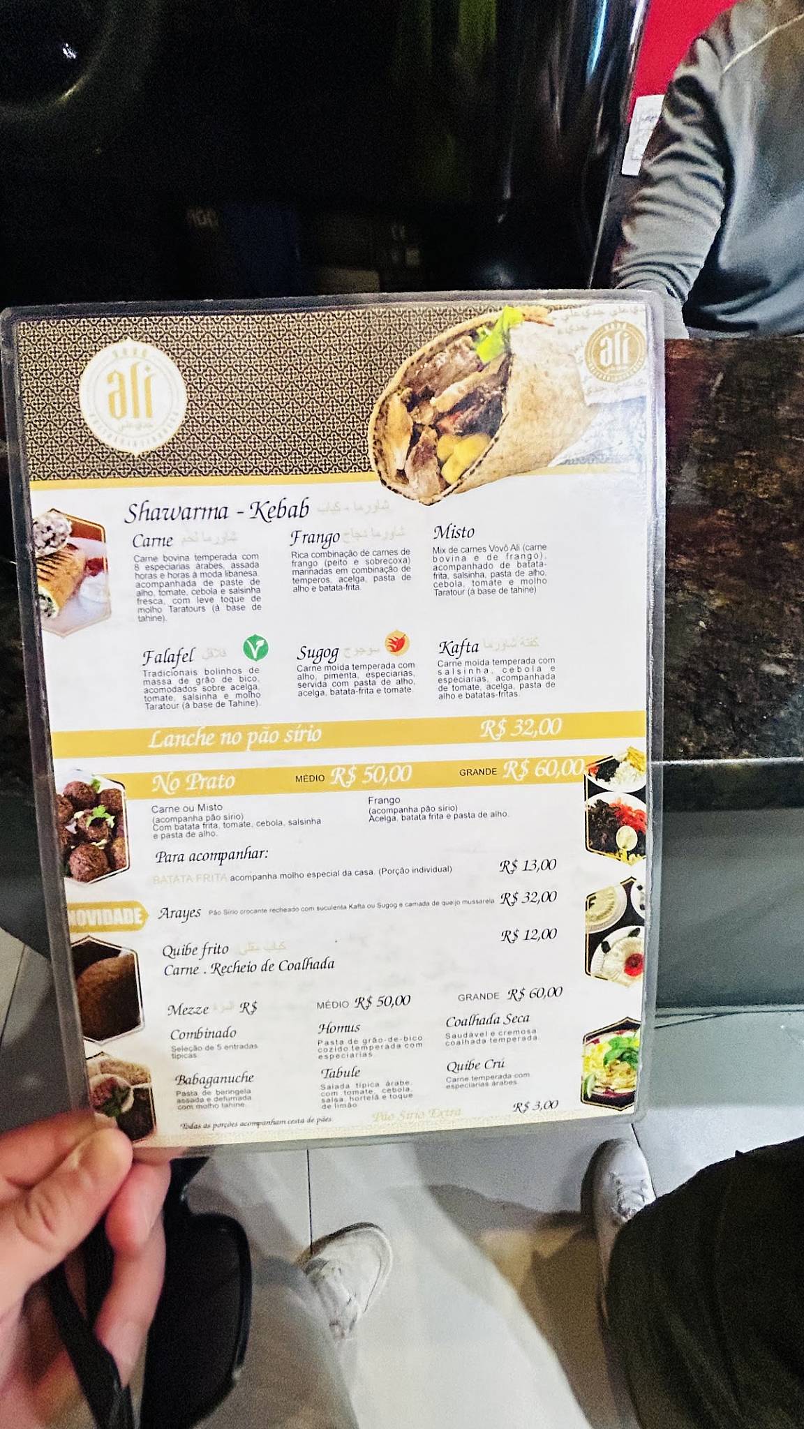 Vovô Ali Restaurante cardápio