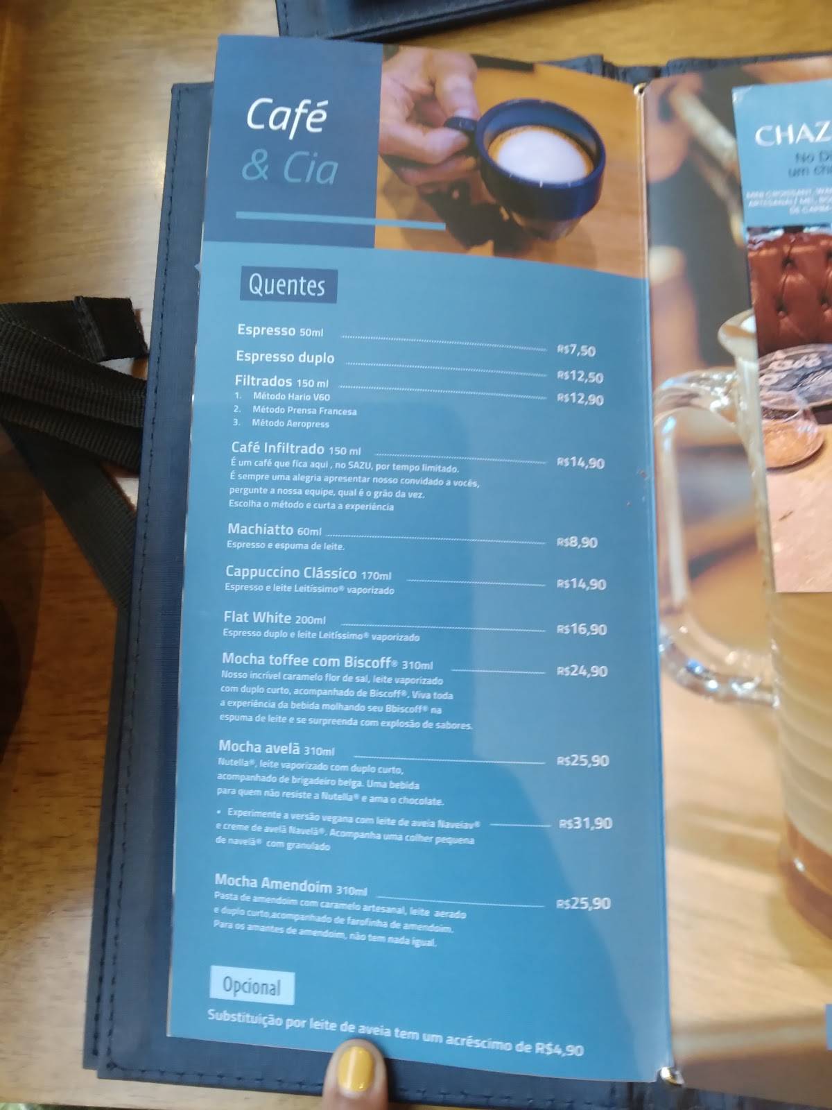 Sazu Café cardápio