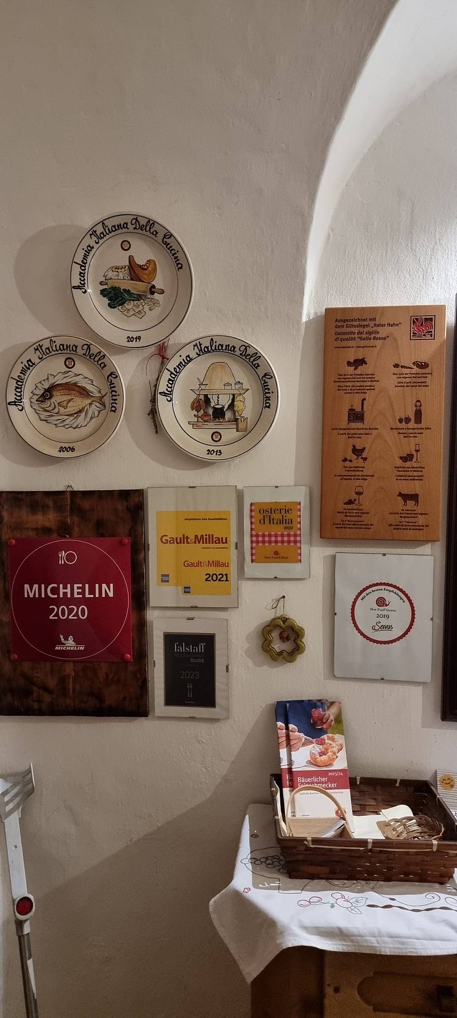 Menu di Schnalshuberhof 