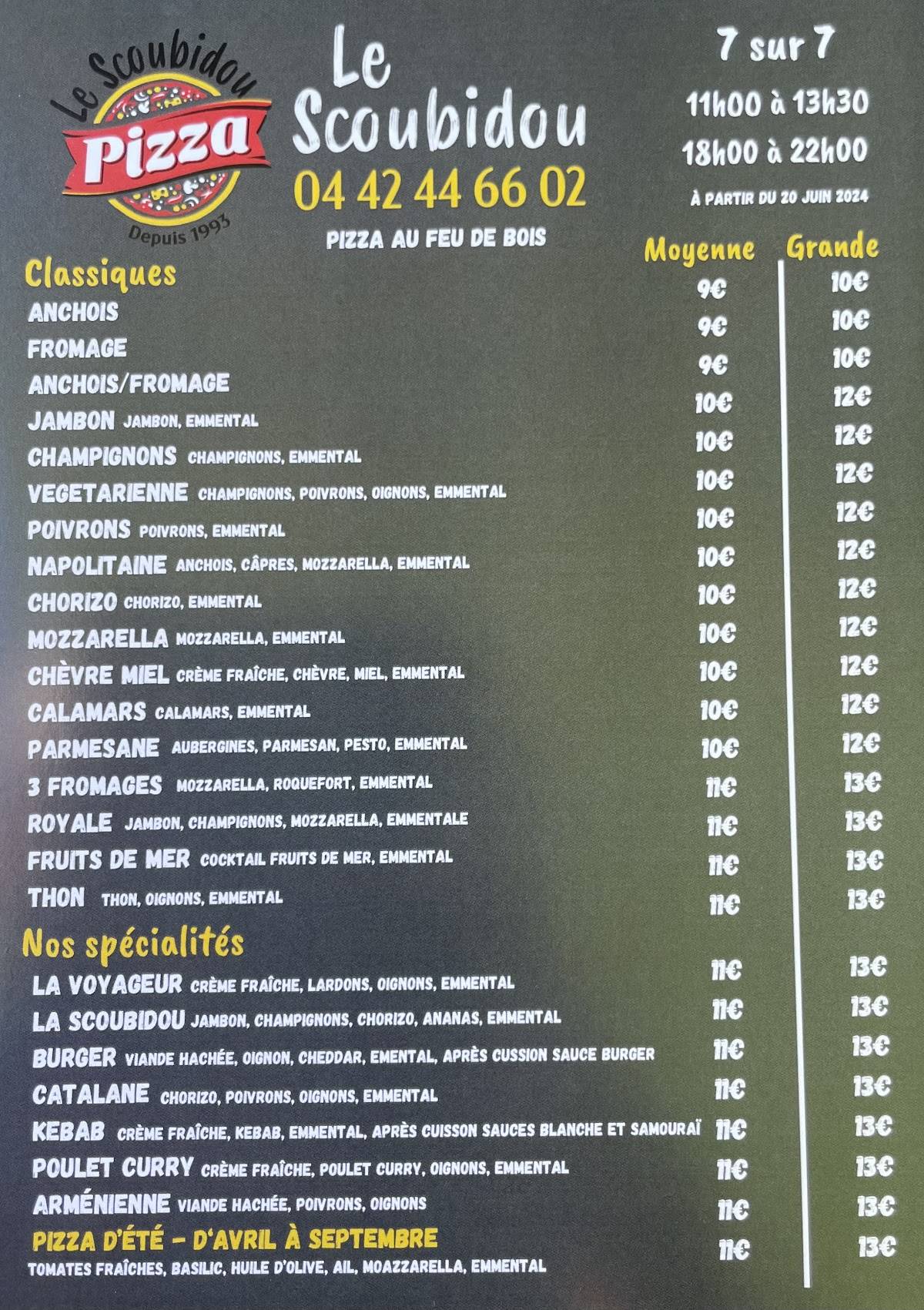 Menu de Scoubidou