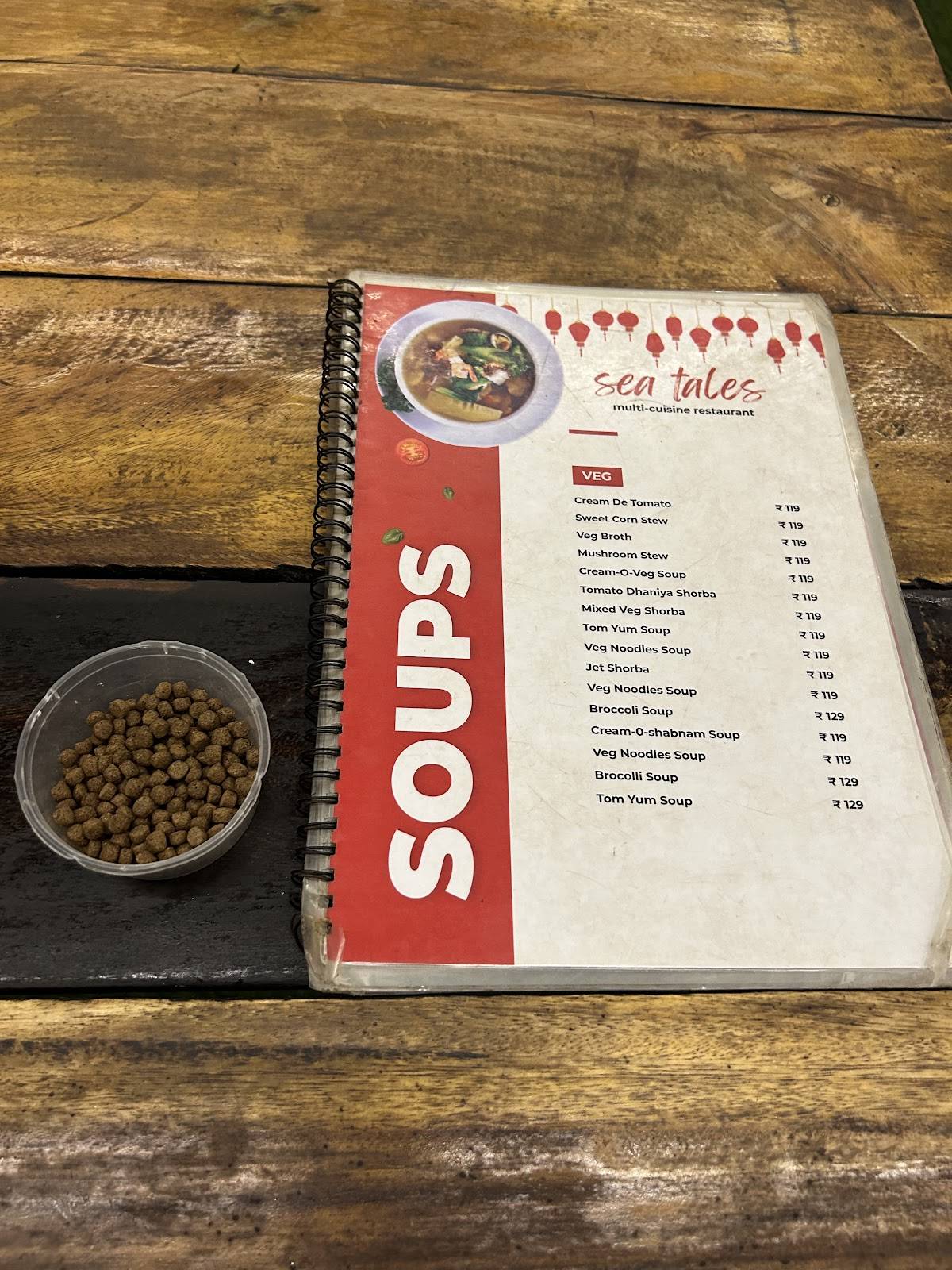 Sea Tales Restaurant menu