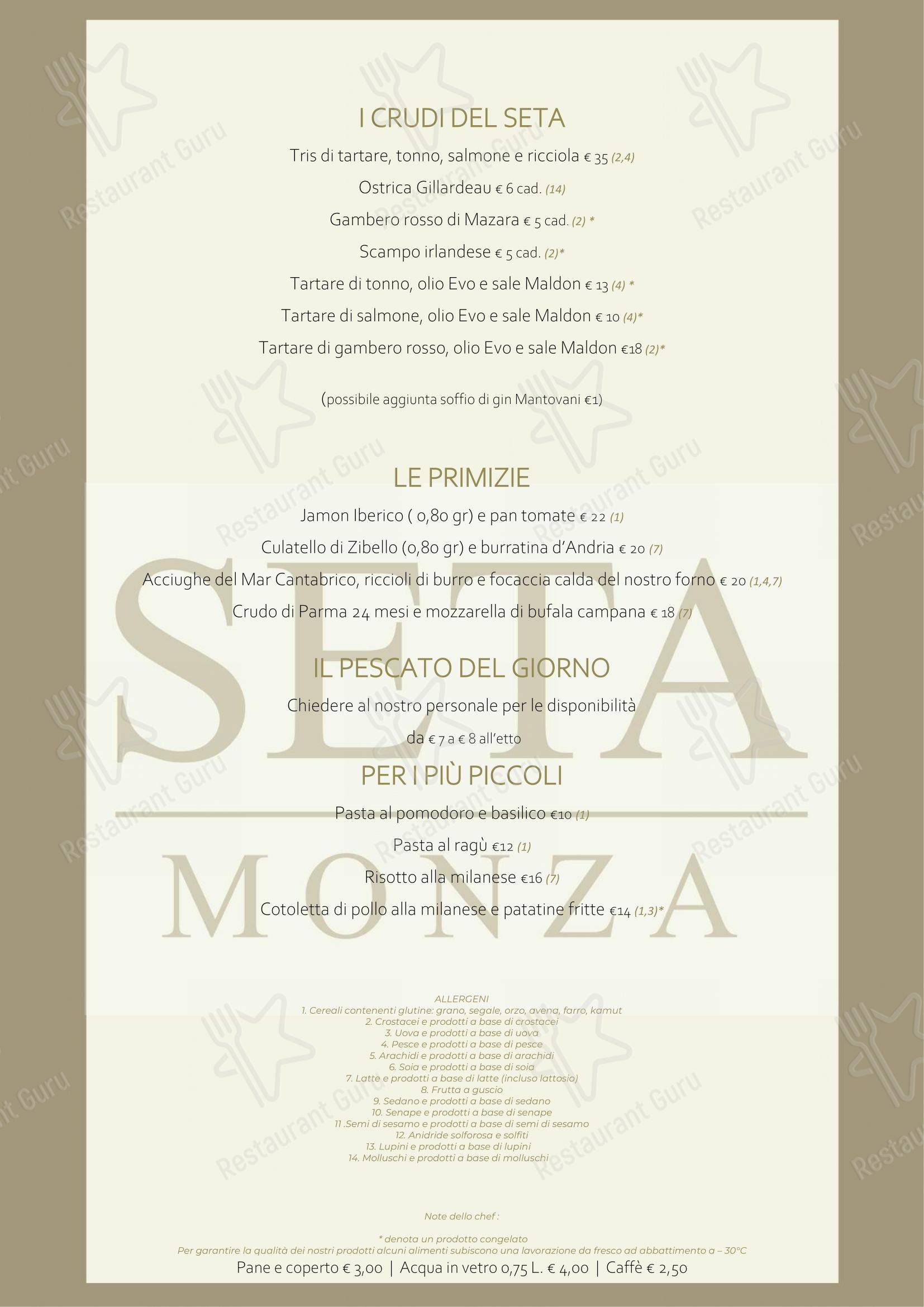 Menu di Seta - Menu