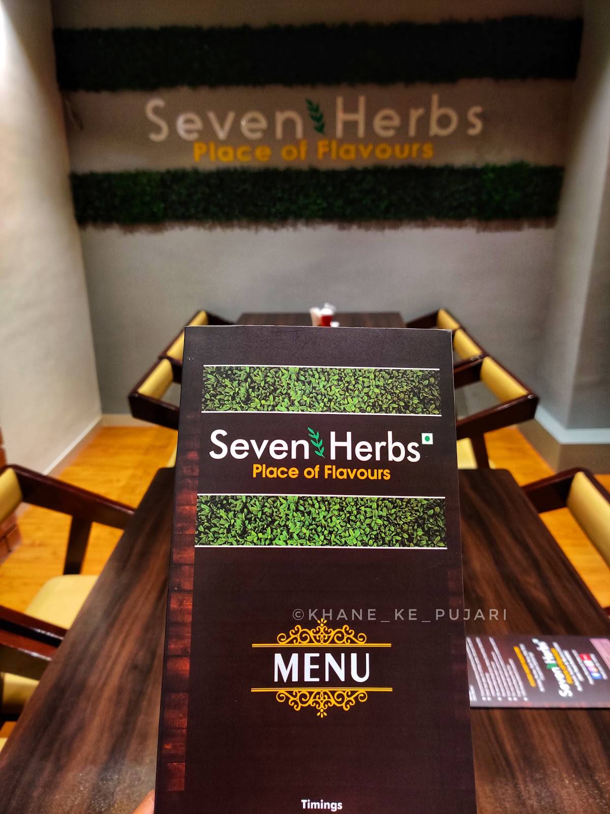 Menu at Seven Herbs place of flavours, Vadodara
