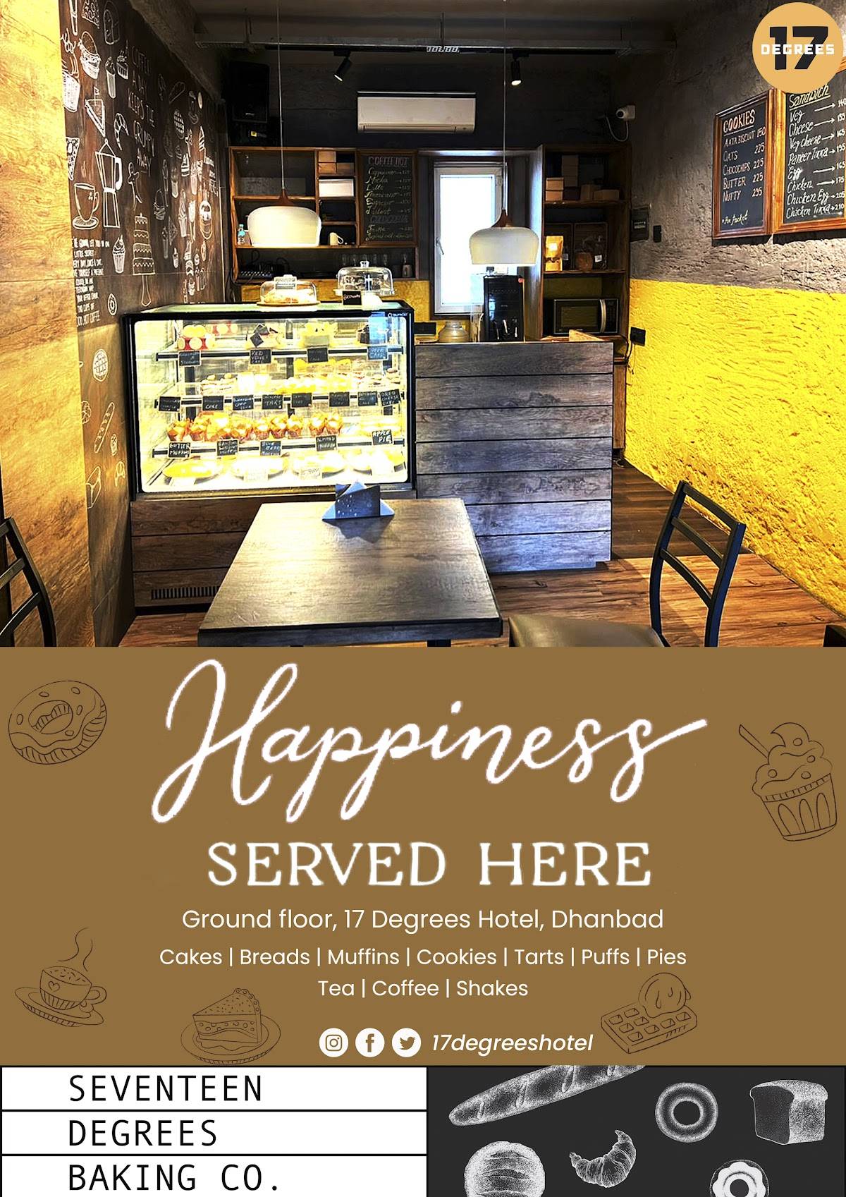 Seventeen Degrees Baking Co. menu