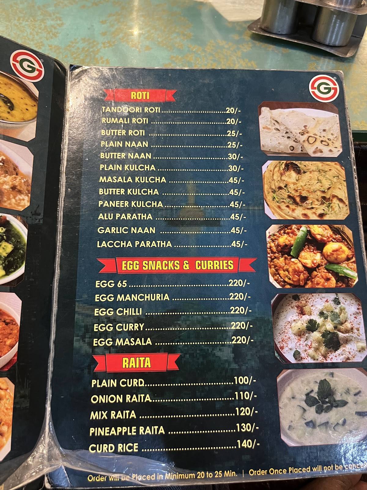 Shah Ghouse Hotel & Restaurant, Gachibowli menu